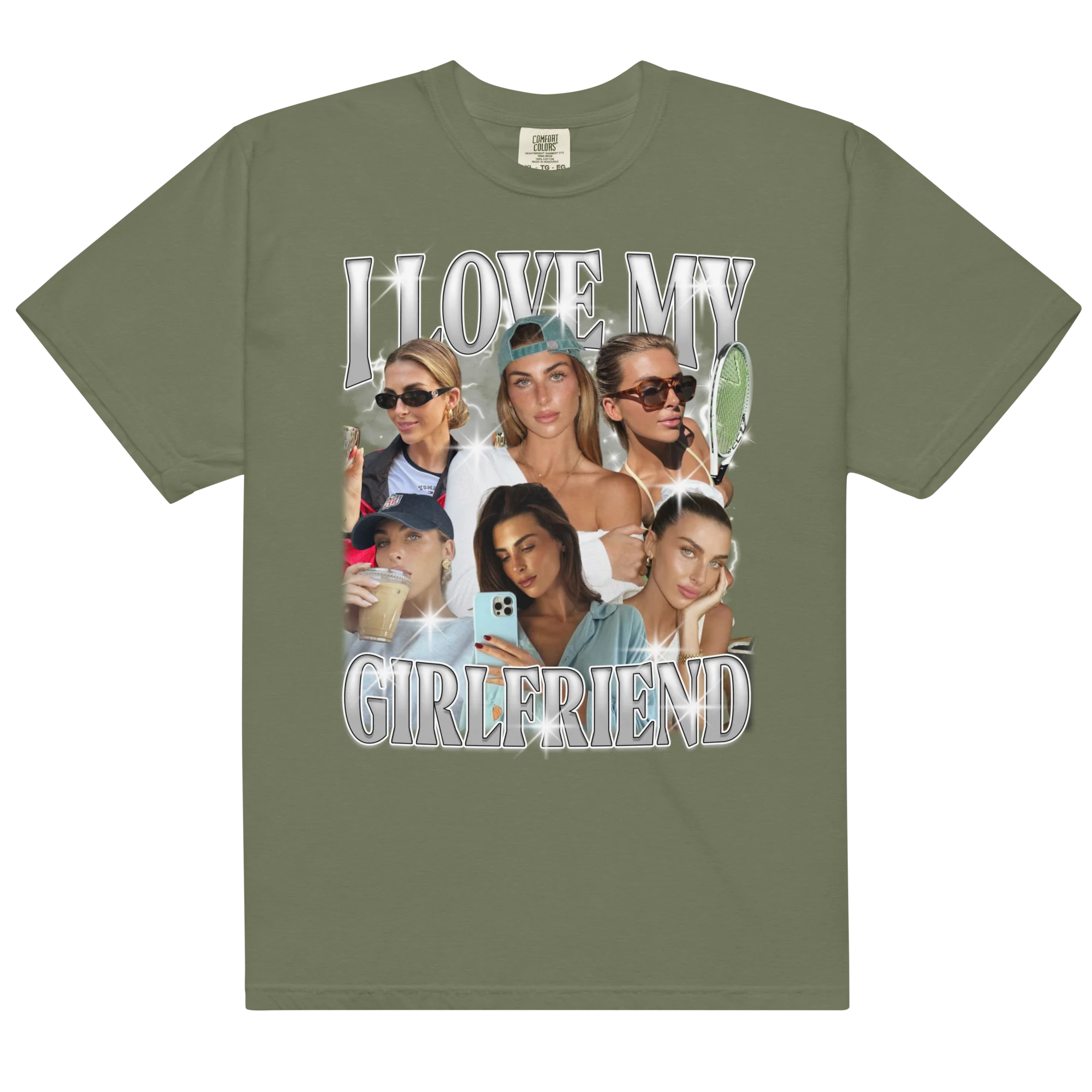 CUSTOM I Love My Girlfriend Photo Bootleg T-Shirt - Image 15