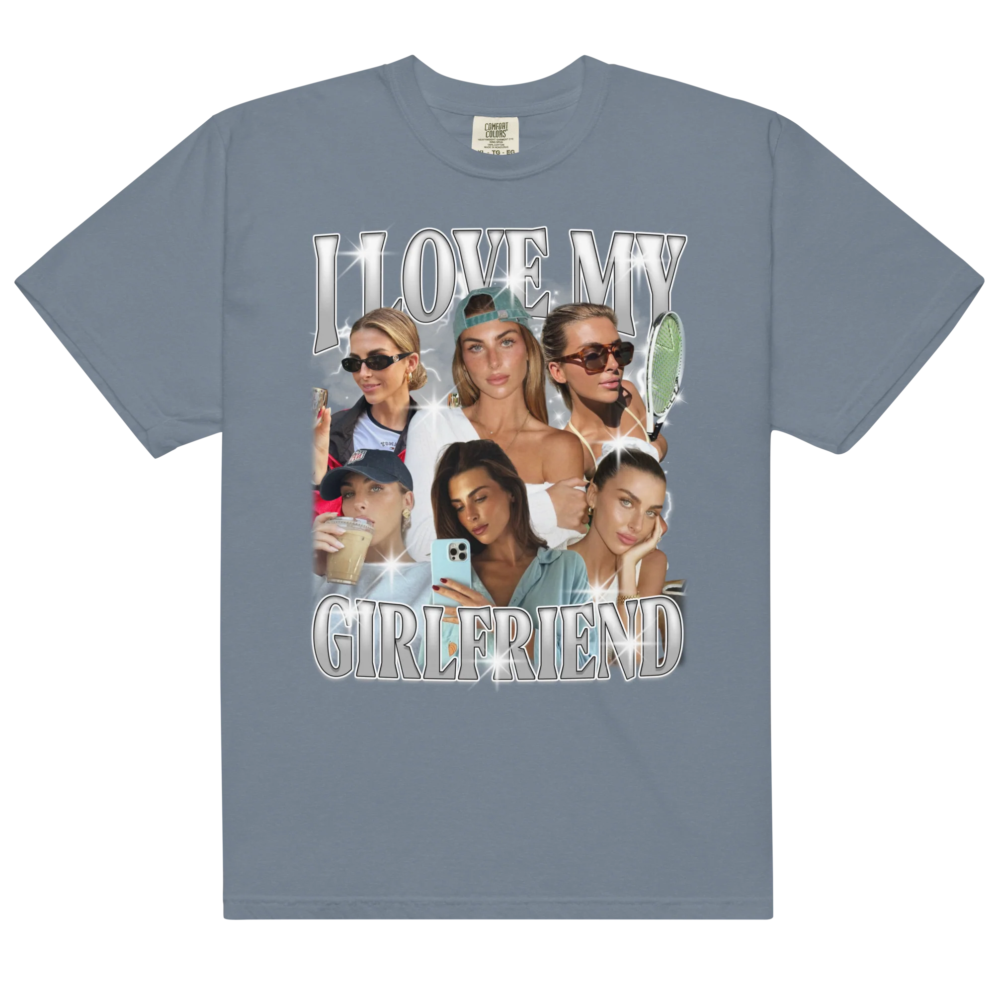CUSTOM I Love My Girlfriend Photo Bootleg T-Shirt - Image 16
