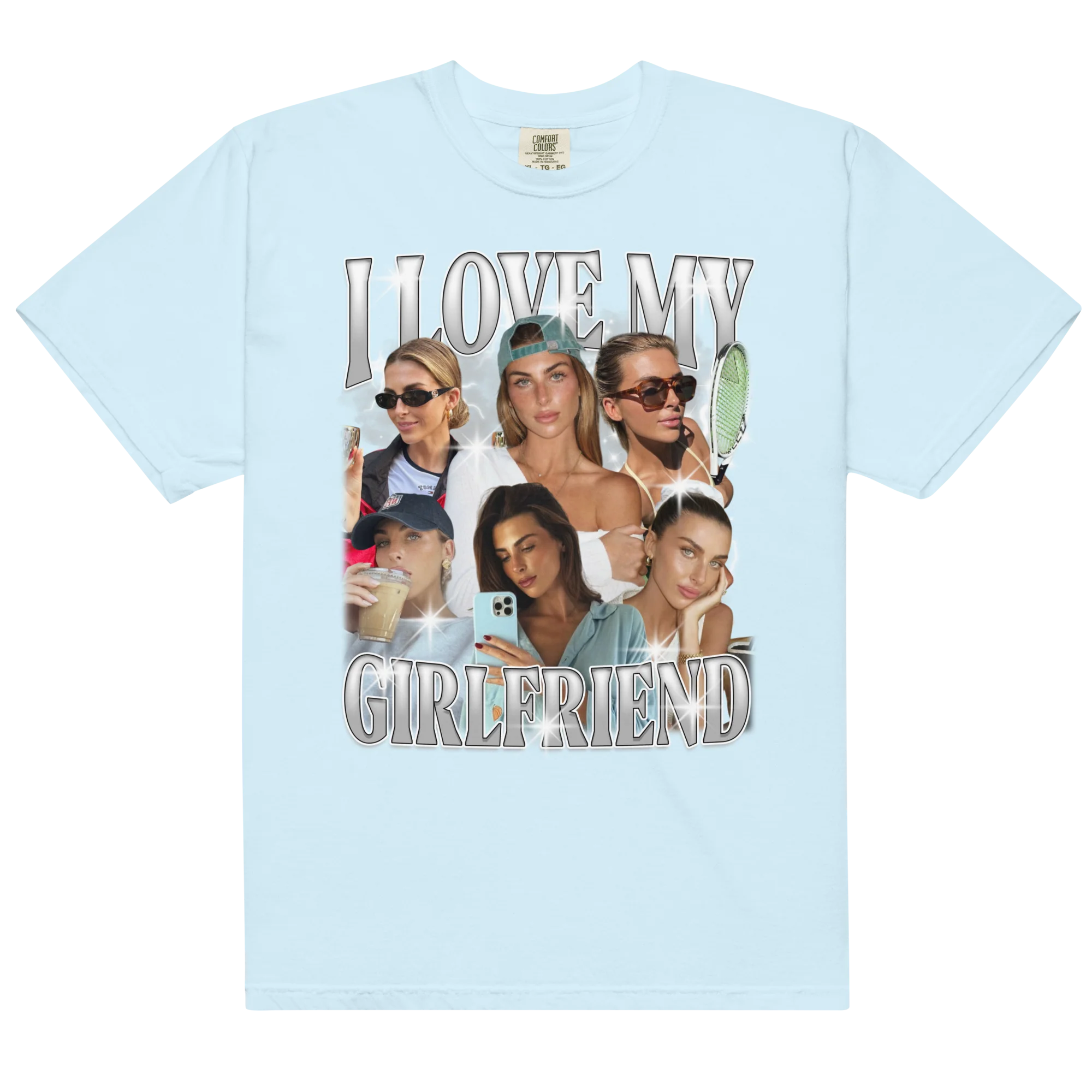 CUSTOM I Love My Girlfriend Photo Bootleg T-Shirt - Image 9