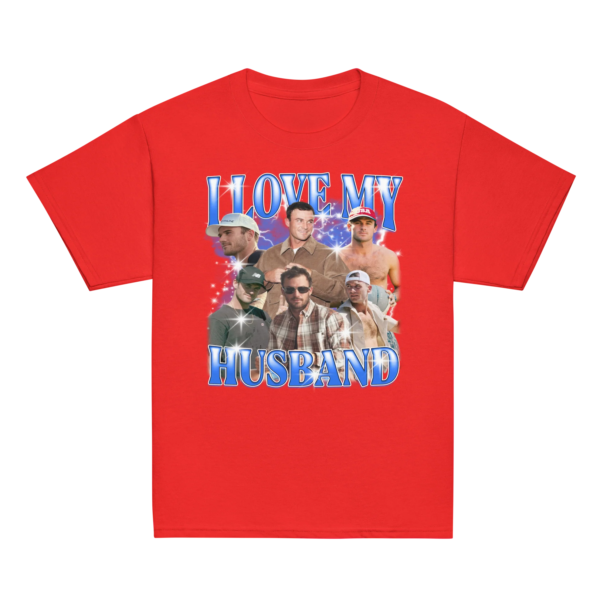 CUSTOM I Love My Husband Photo Bootleg Baby Tee - Image 10