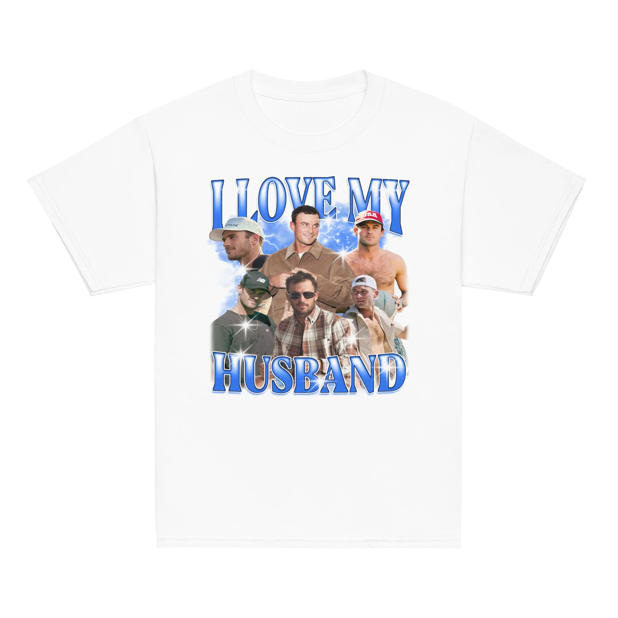 CUSTOM I Love My Husband Photo Bootleg Baby Tee - Image 3