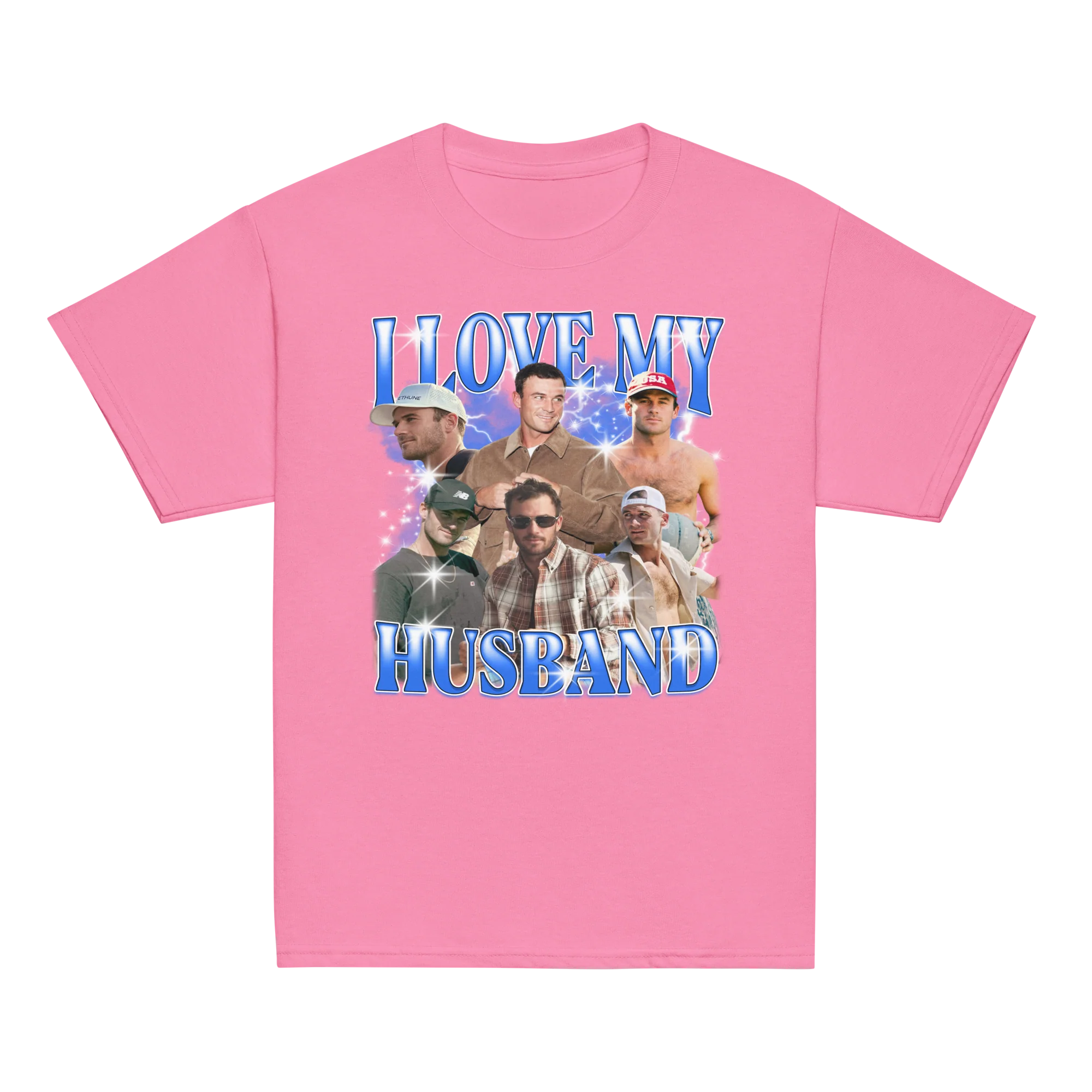CUSTOM I Love My Husband Photo Bootleg Baby Tee - Image 4