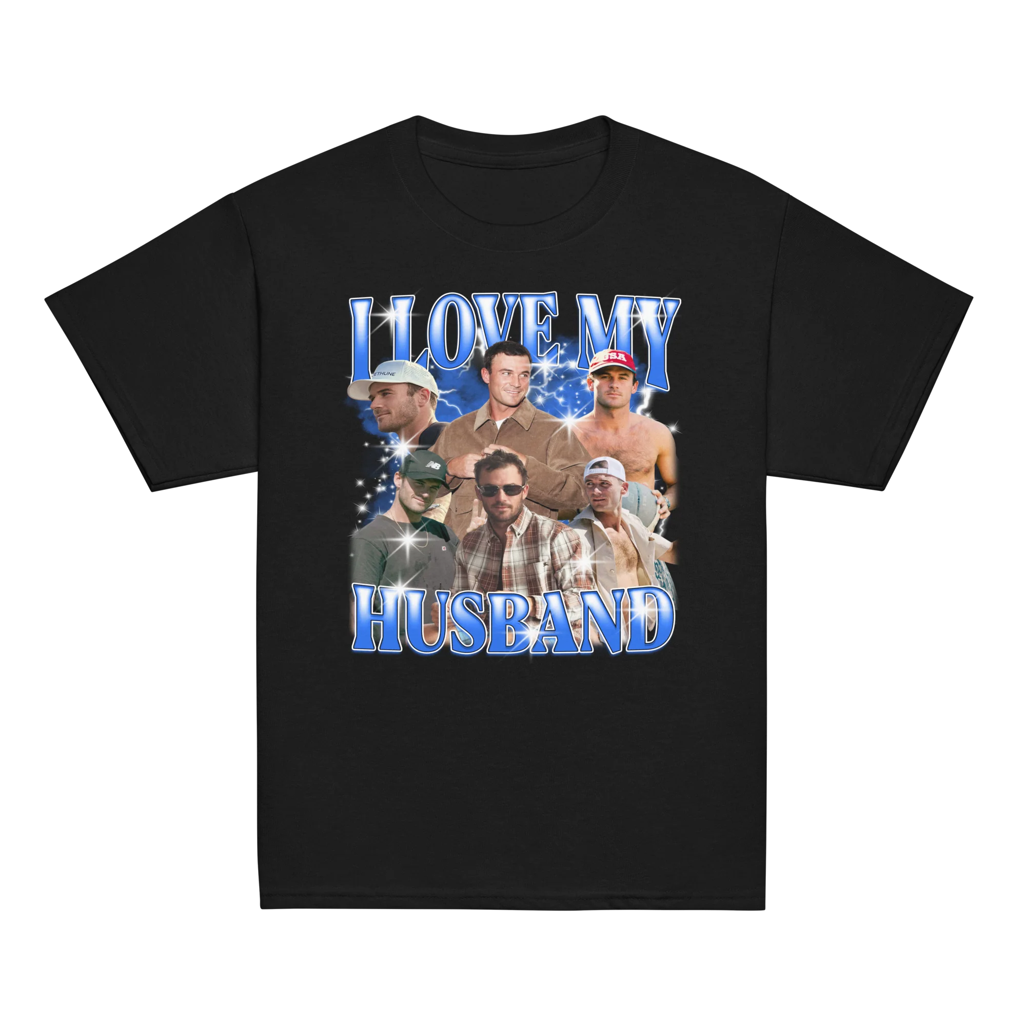 CUSTOM I Love My Husband Photo Bootleg Baby Tee - Image 7