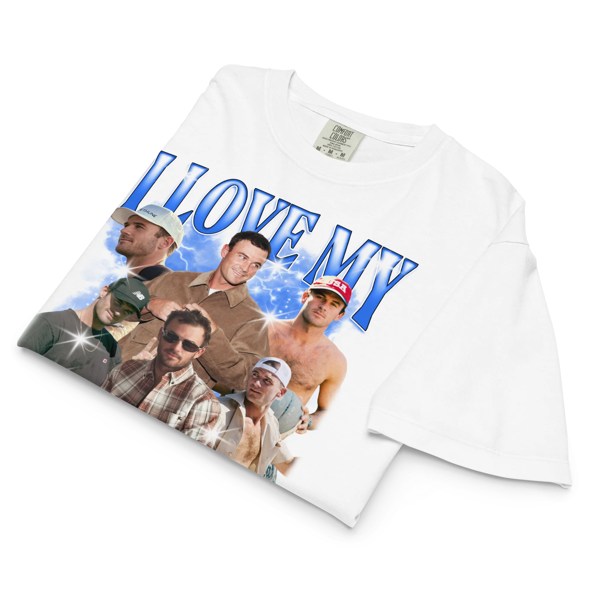CUSTOM I Love My Husband Photo Bootleg Boxy Tee - Image 3