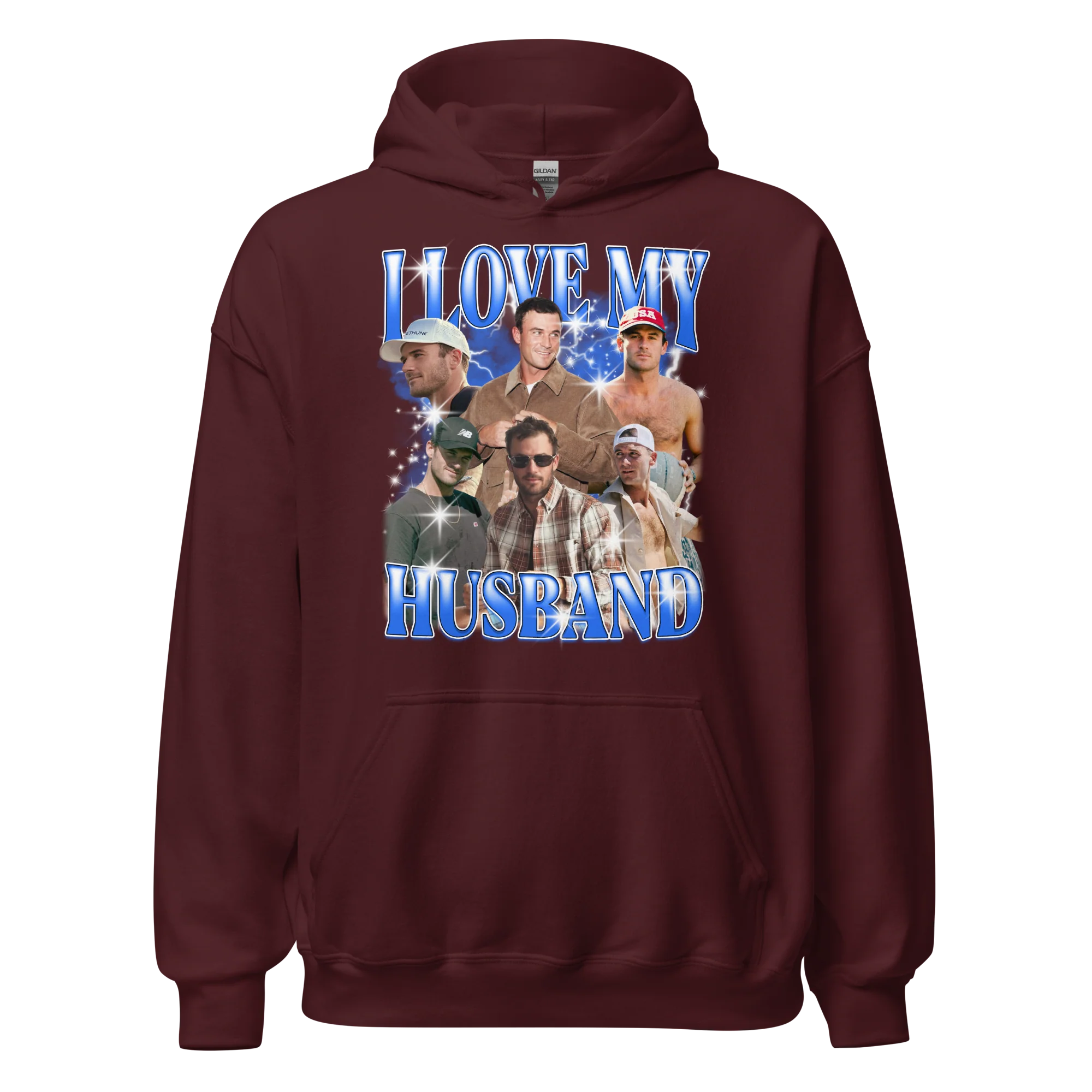 CUSTOM I Love My Husband Photo Bootleg Hoodie - Image 11