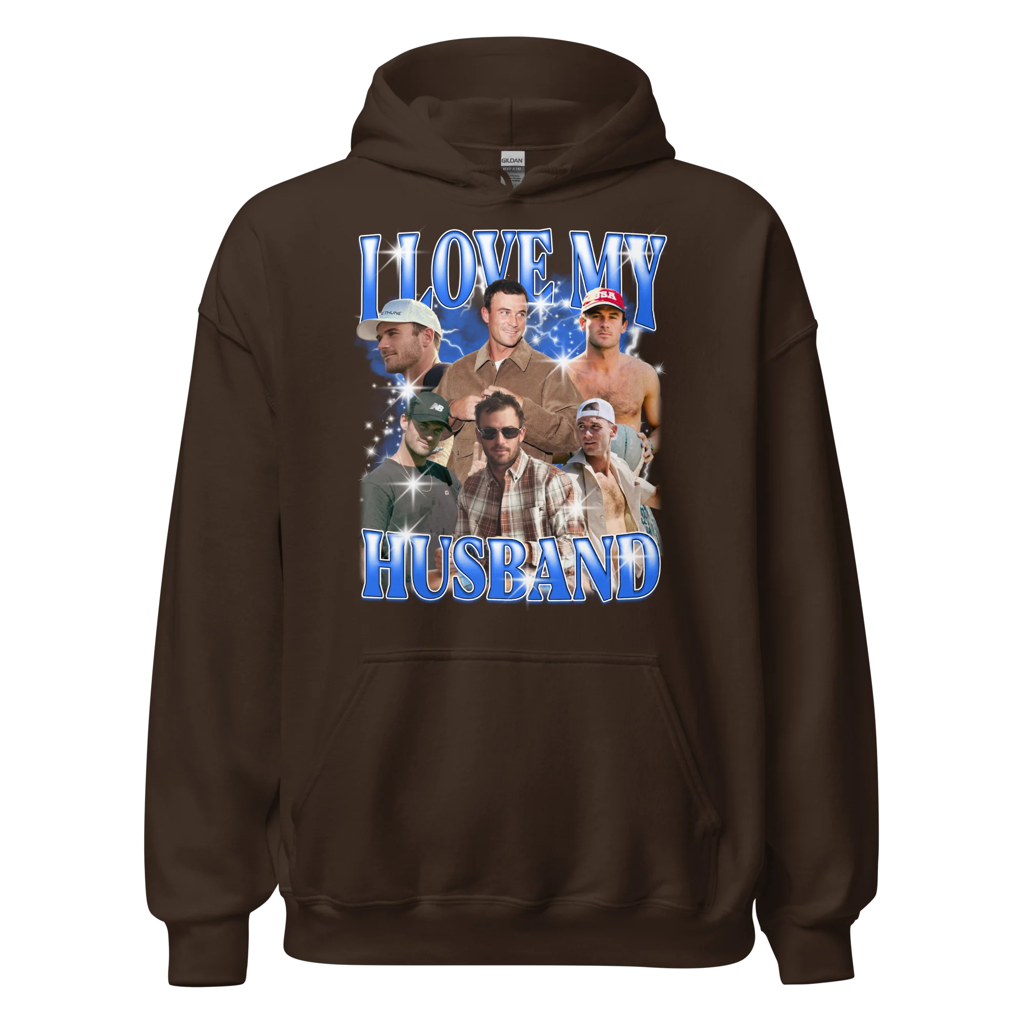 CUSTOM I Love My Husband Photo Bootleg Hoodie - Image 12
