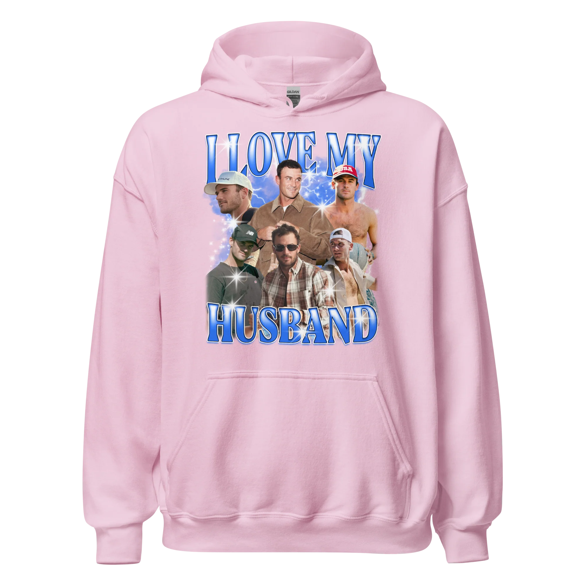 CUSTOM I Love My Husband Photo Bootleg Hoodie - Image 3