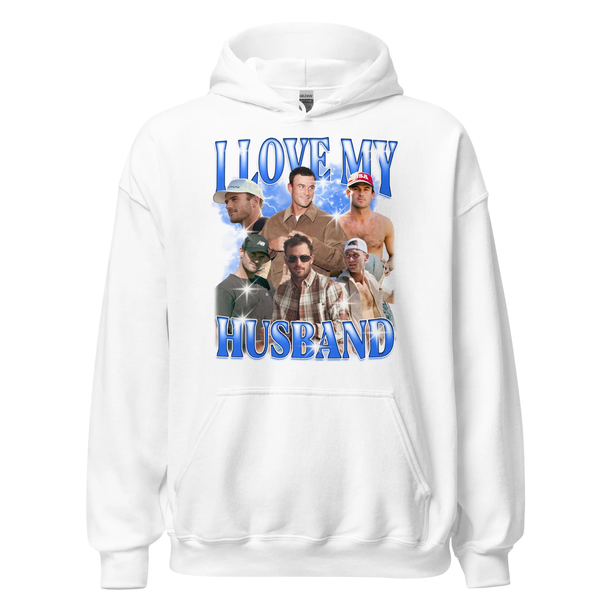 CUSTOM I Love My Husband Photo Bootleg Hoodie - Image 4