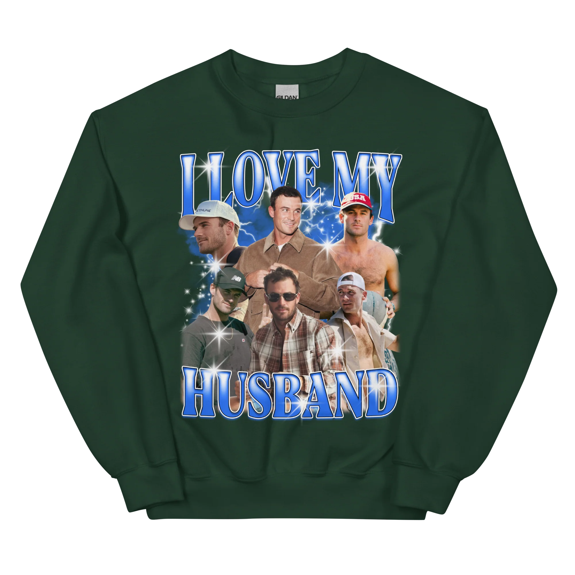 CUSTOM I Love My Husband Photo Bootleg Sweatshirt - Image 10