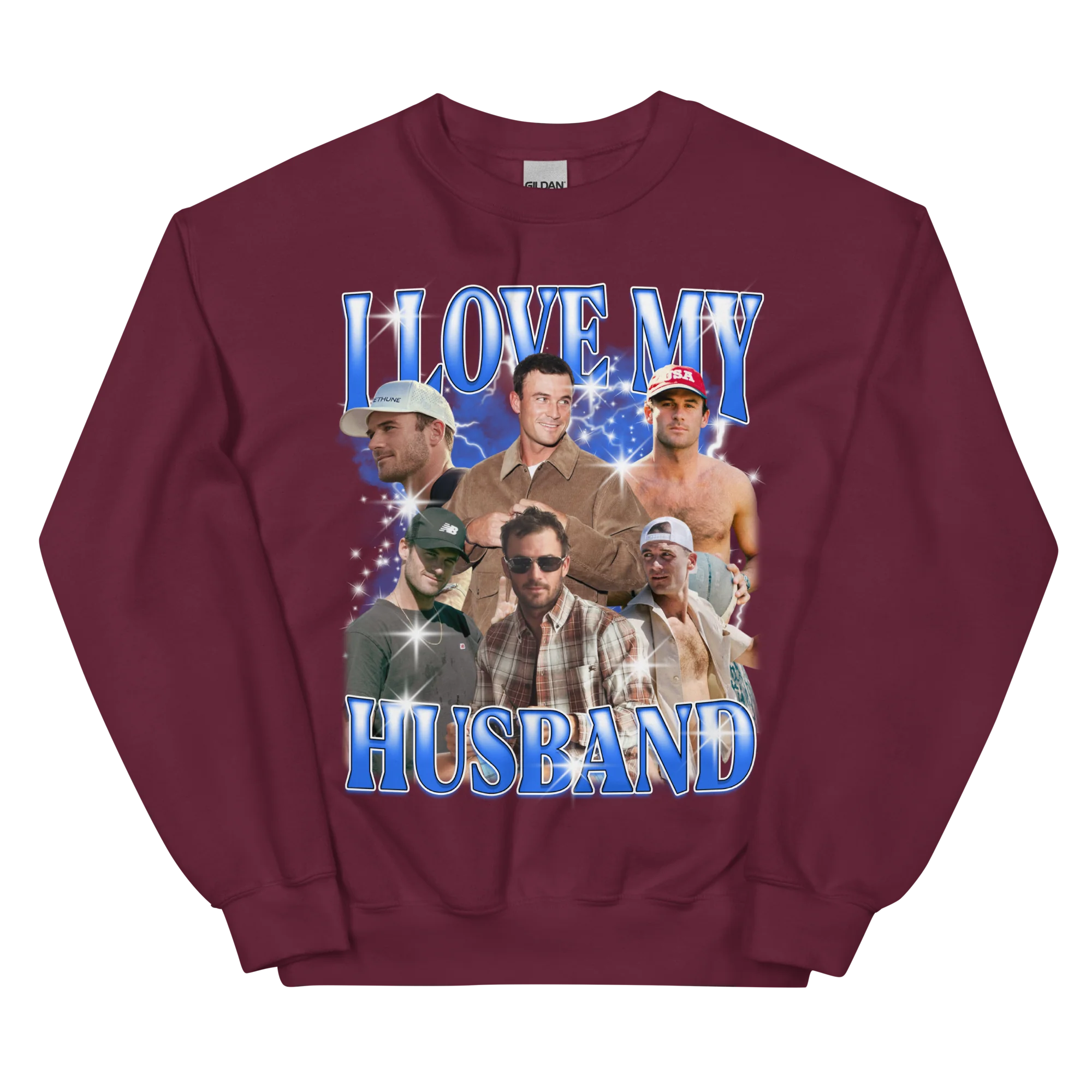 CUSTOM I Love My Husband Photo Bootleg Sweatshirt - Image 11
