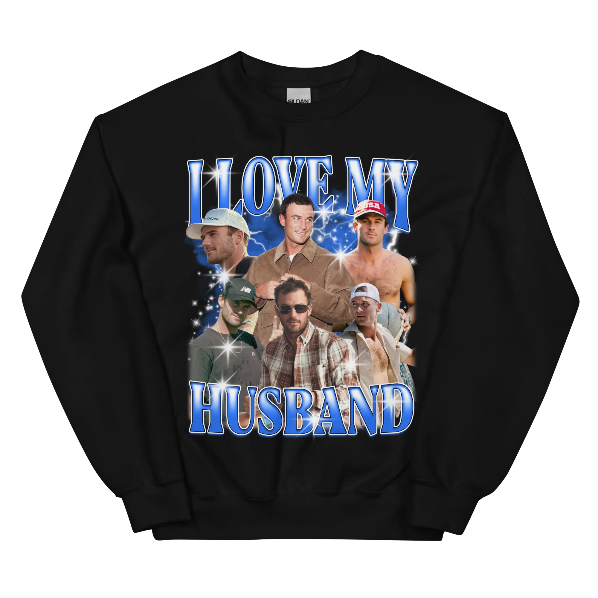 CUSTOM I Love My Husband Photo Bootleg Sweatshirt - Image 12