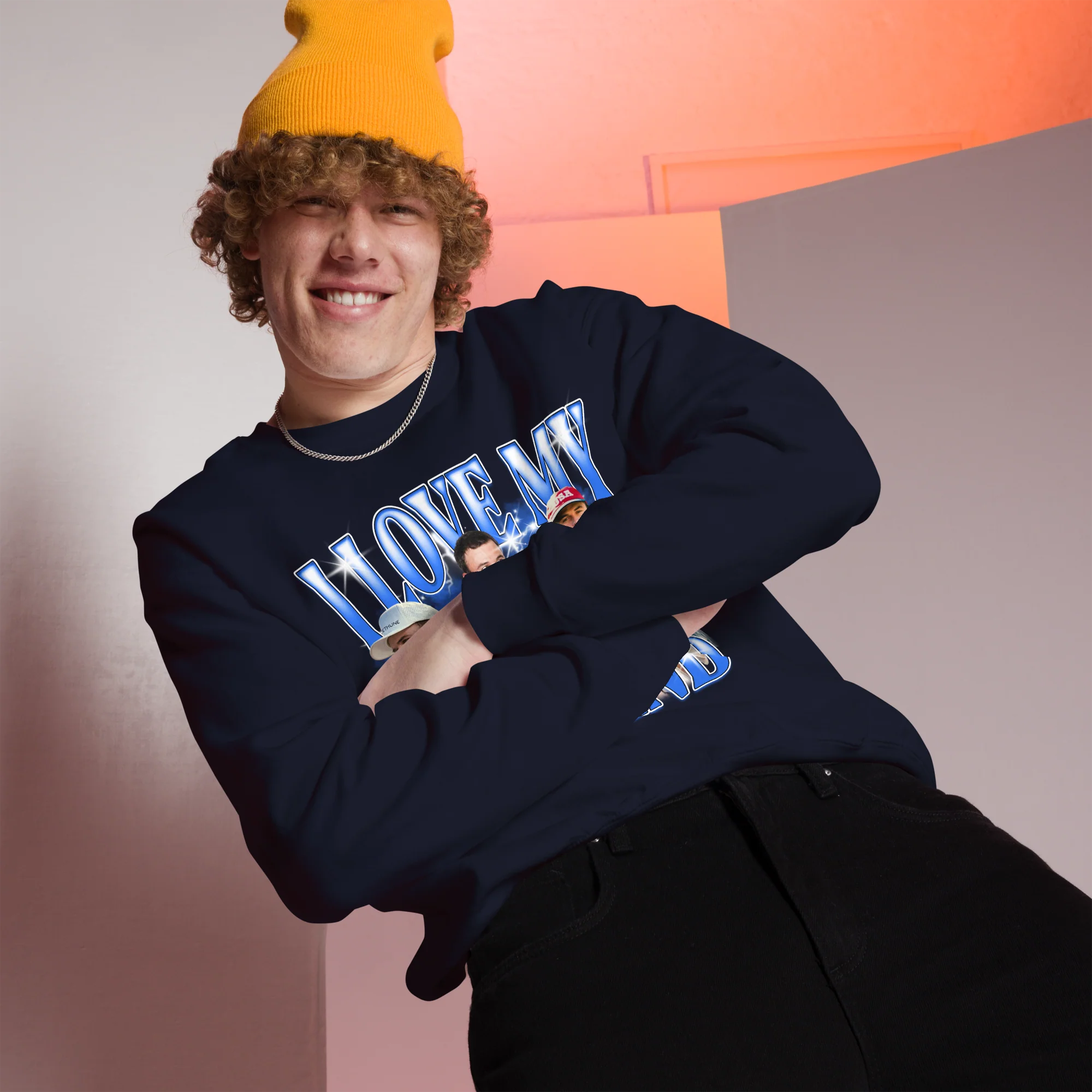 CUSTOM I Love My Husband Photo Bootleg Sweatshirt - Image 6