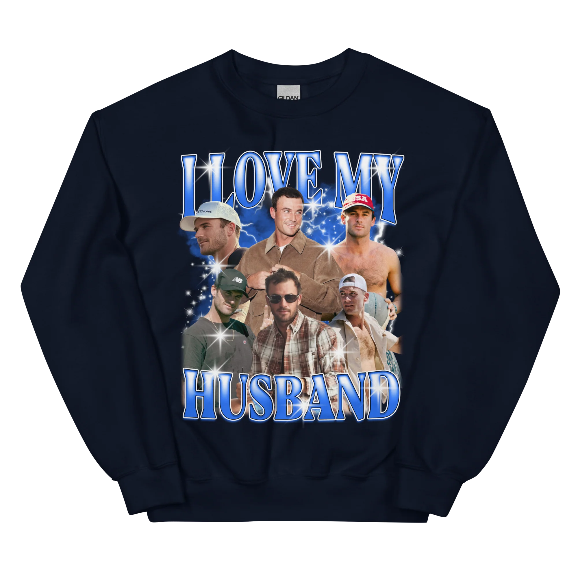 CUSTOM I Love My Husband Photo Bootleg Sweatshirt - Image 7