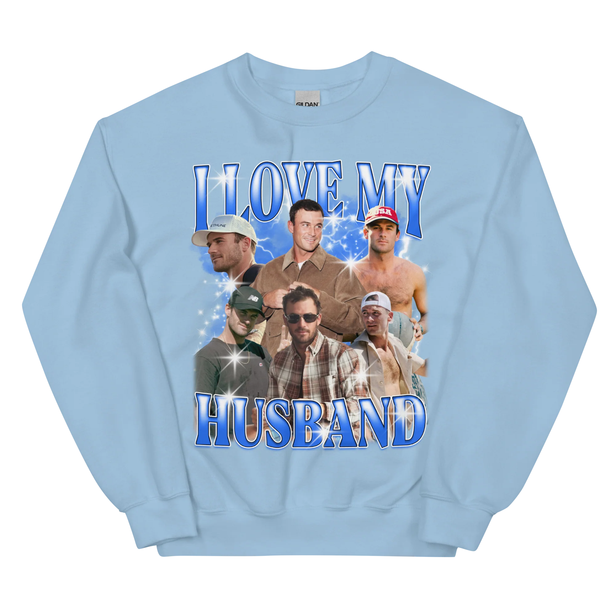 CUSTOM I Love My Husband Photo Bootleg Sweatshirt - Image 8
