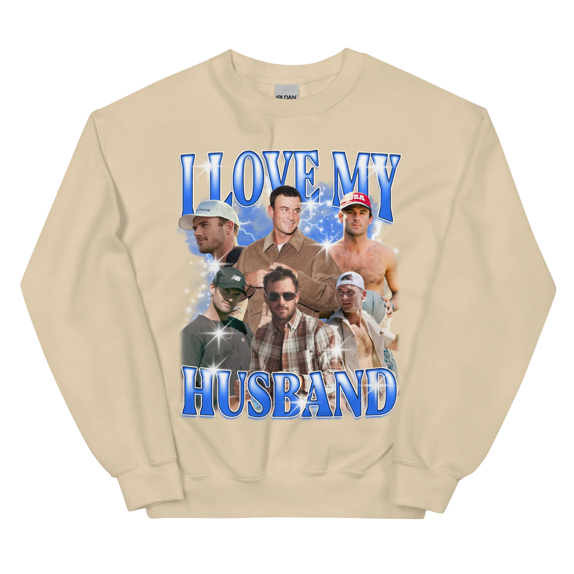 CUSTOM I Love My Husband Photo Bootleg Sweatshirt - Image 9