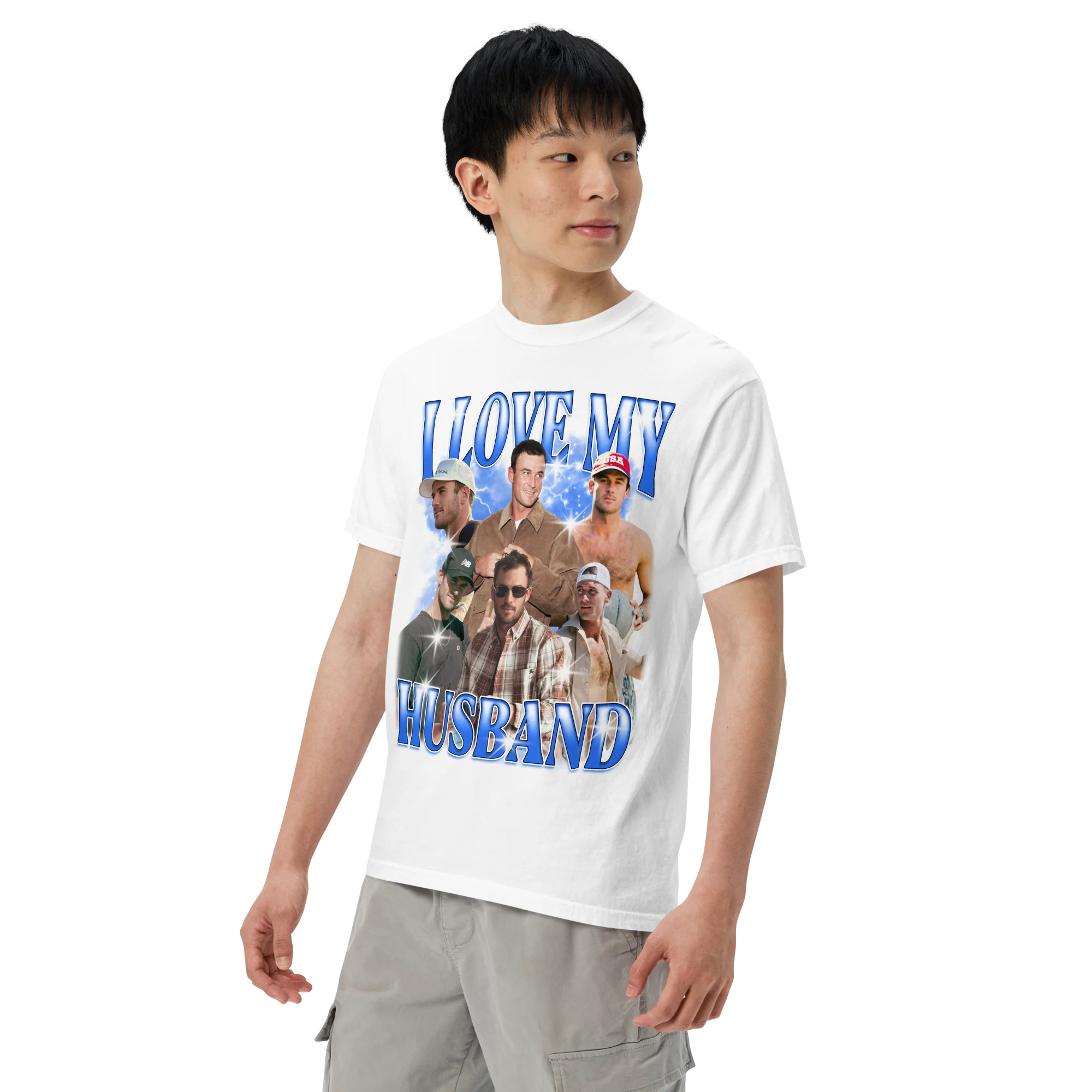 CUSTOM I Love My Husband Photo Bootleg T-Shirt - Image 6