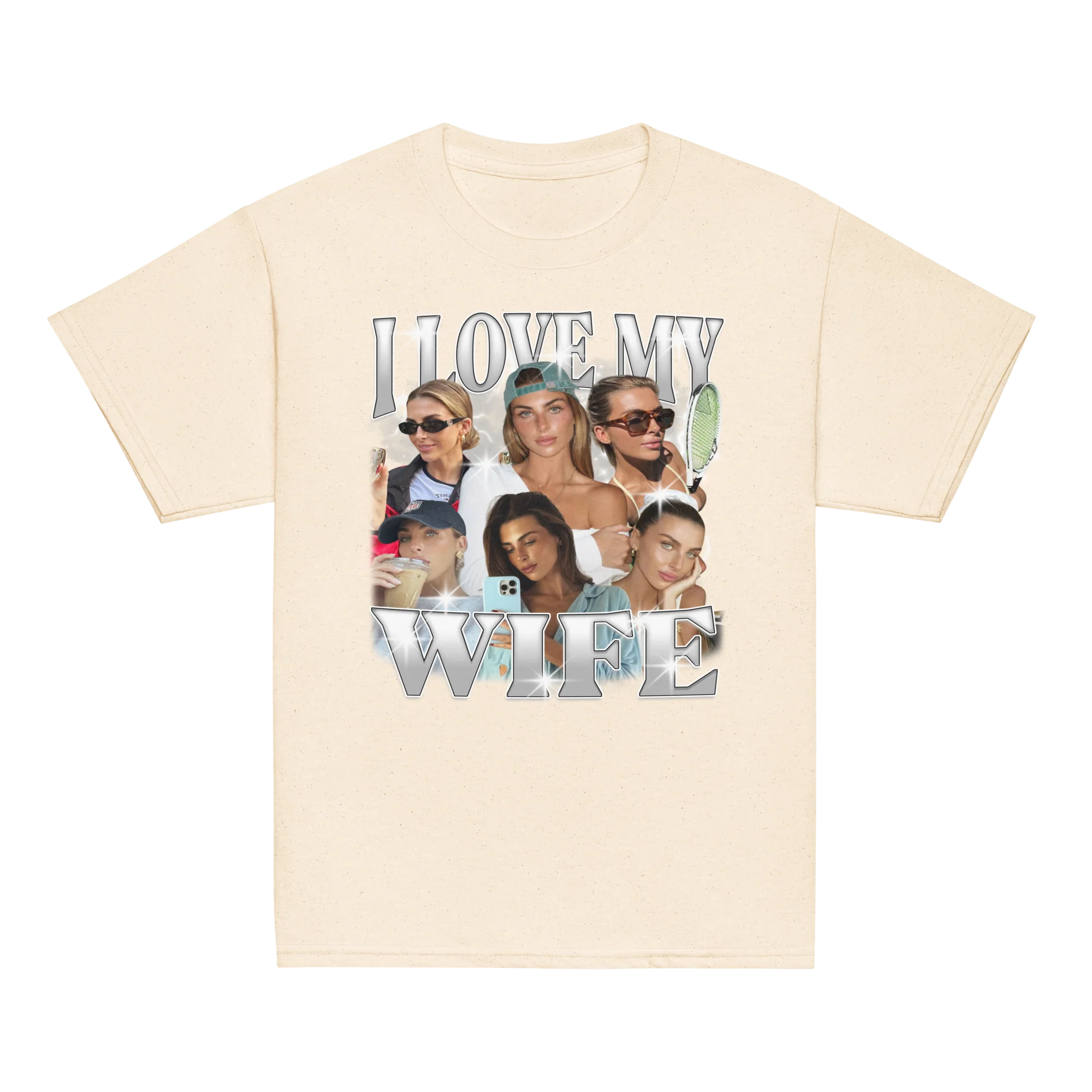 CUSTOM I Love My Wife Photo Bootleg Baby Tee - Image 6