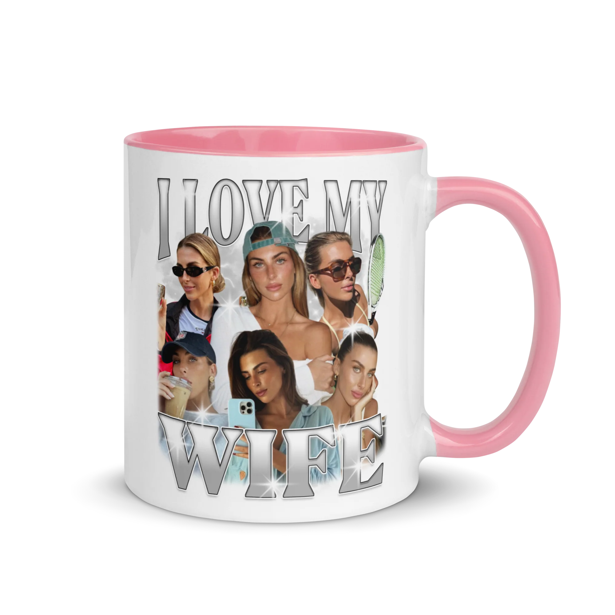 CUSTOM I Love My Wife Photo Bootleg Mug - Image 3