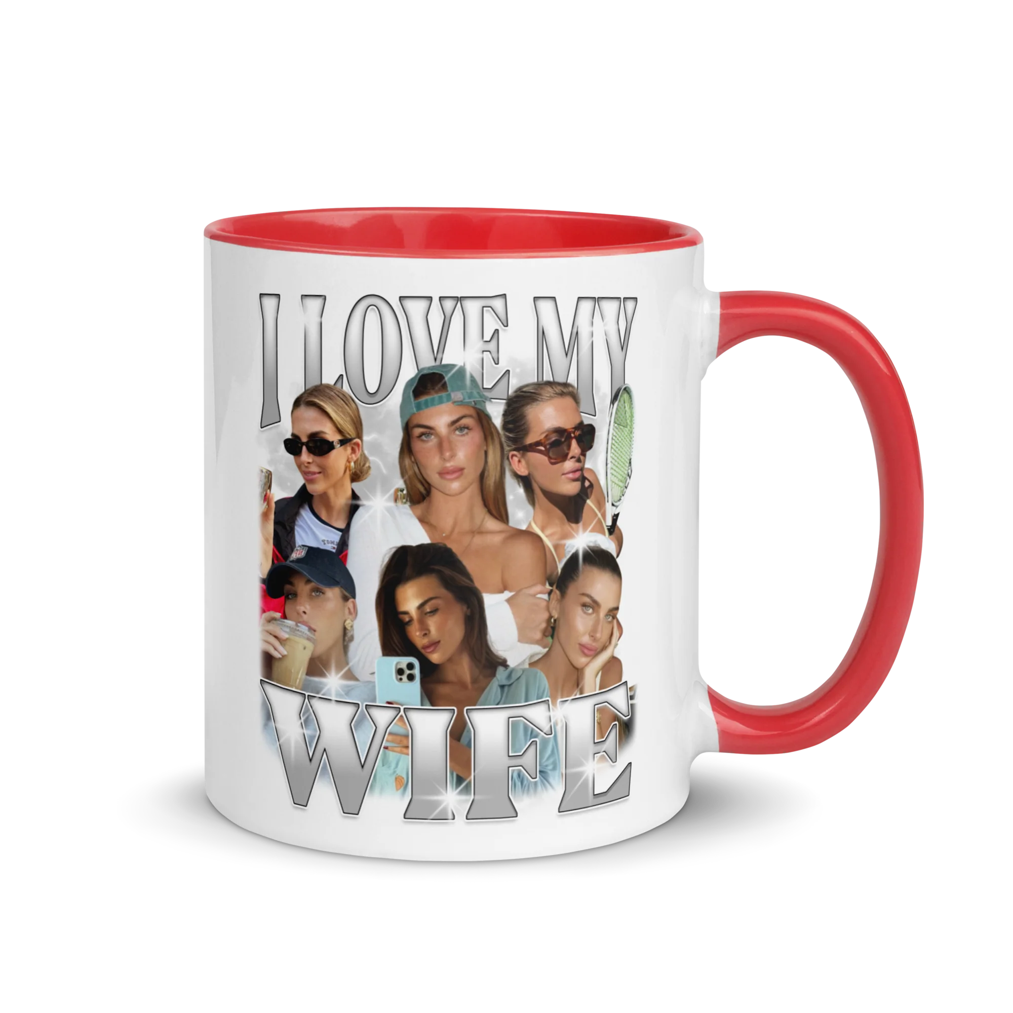 CUSTOM I Love My Wife Photo Bootleg Mug - Image 4