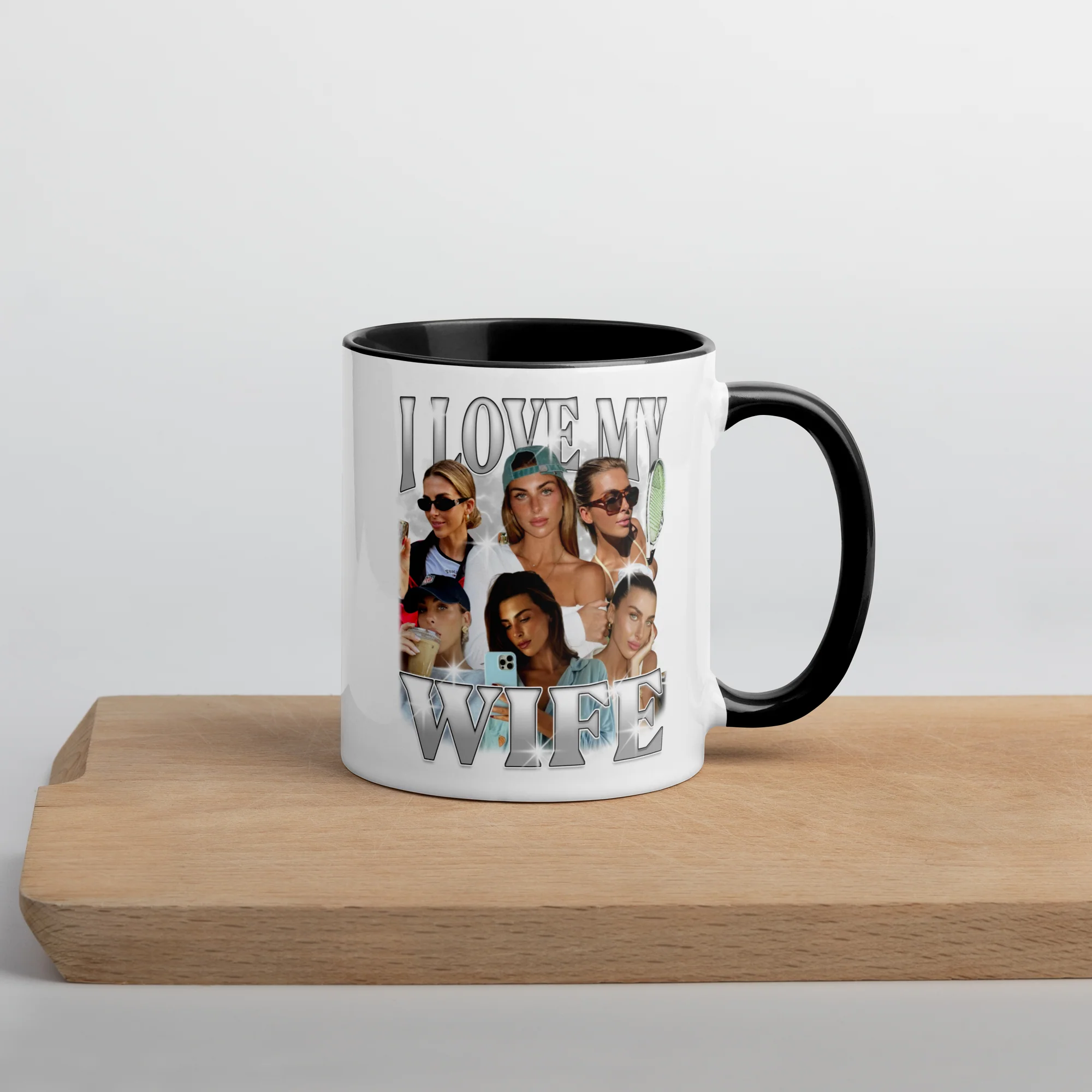 CUSTOM I Love My Wife Photo Bootleg Mug - Image 6