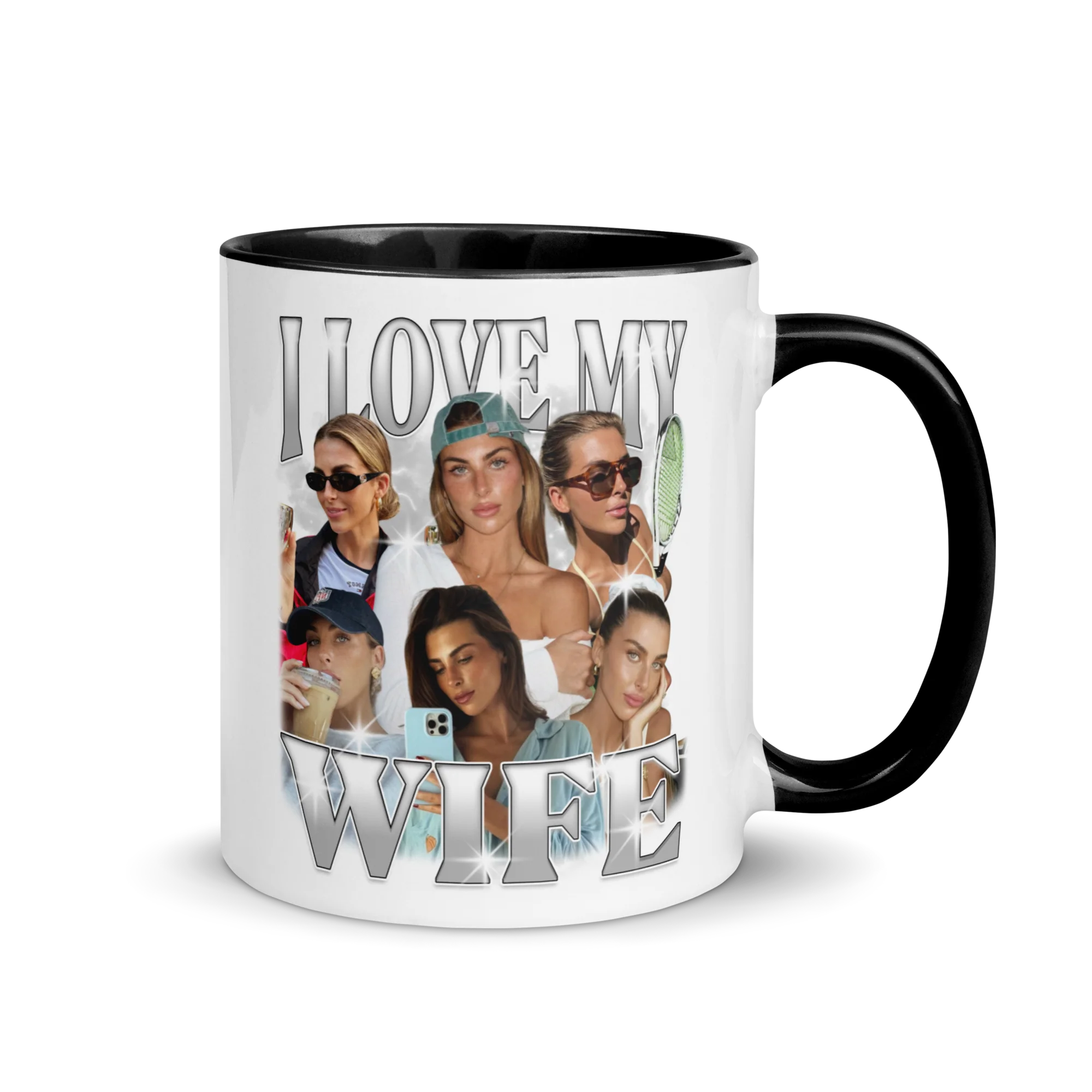 CUSTOM I Love My Wife Photo Bootleg Mug - Image 7