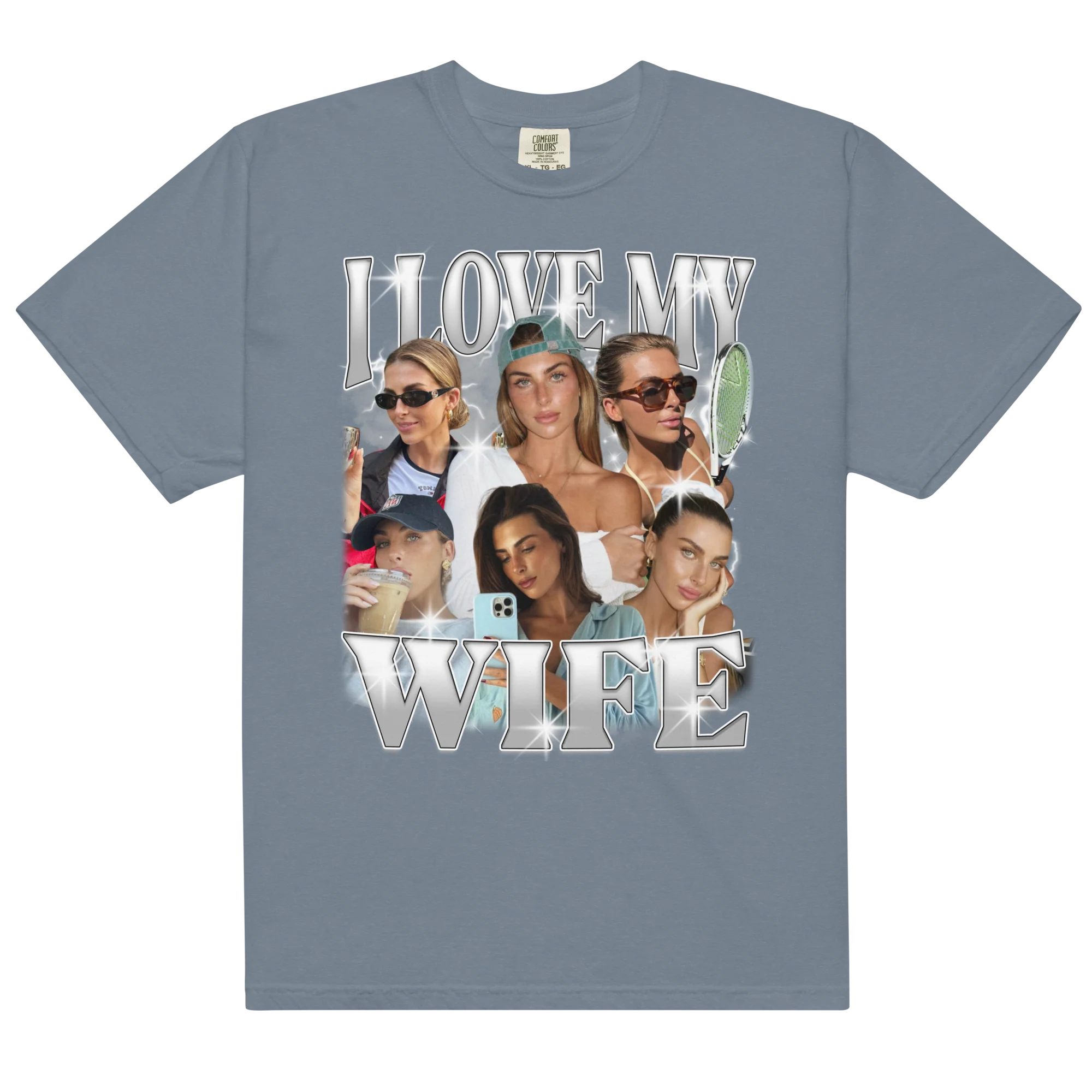 CUSTOM I Love My Wife Photo Bootleg T-Shirt - Image 14