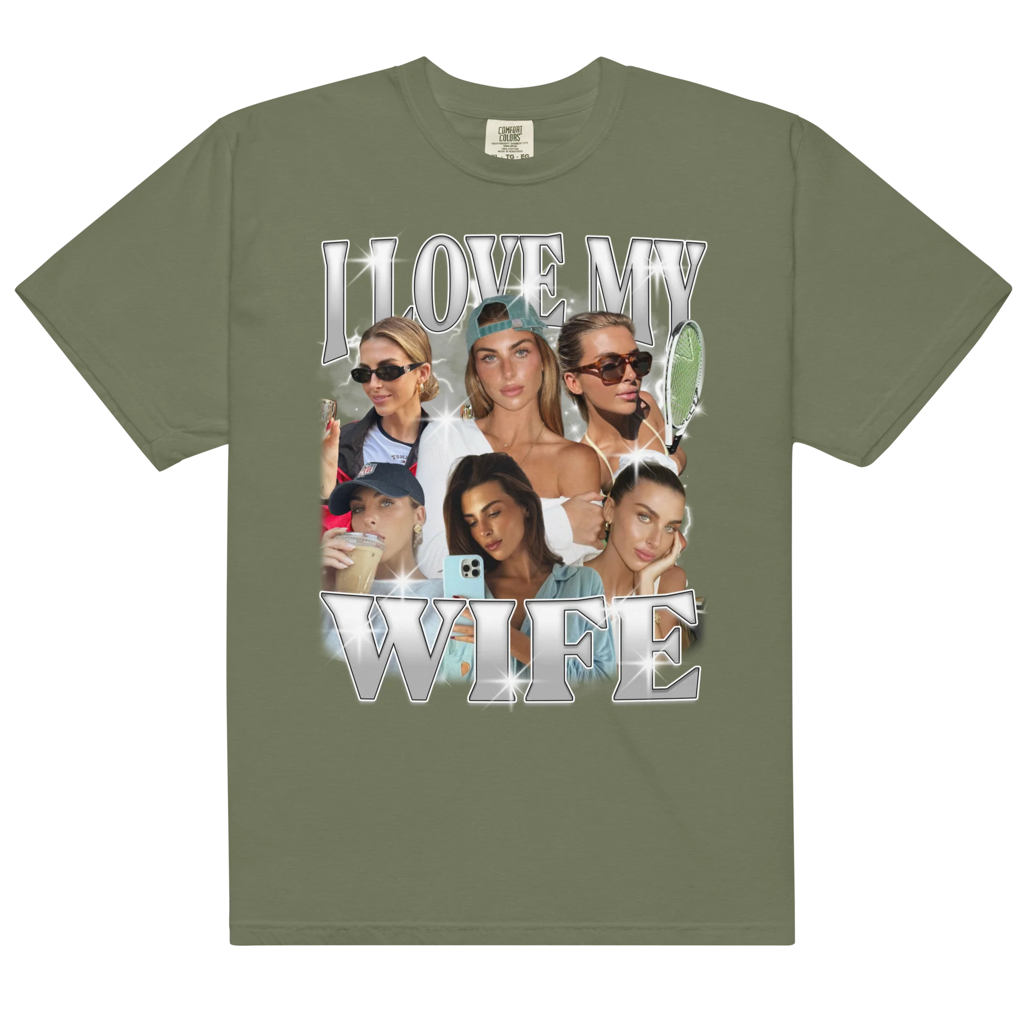 CUSTOM I Love My Wife Photo Bootleg T-Shirt - Image 8