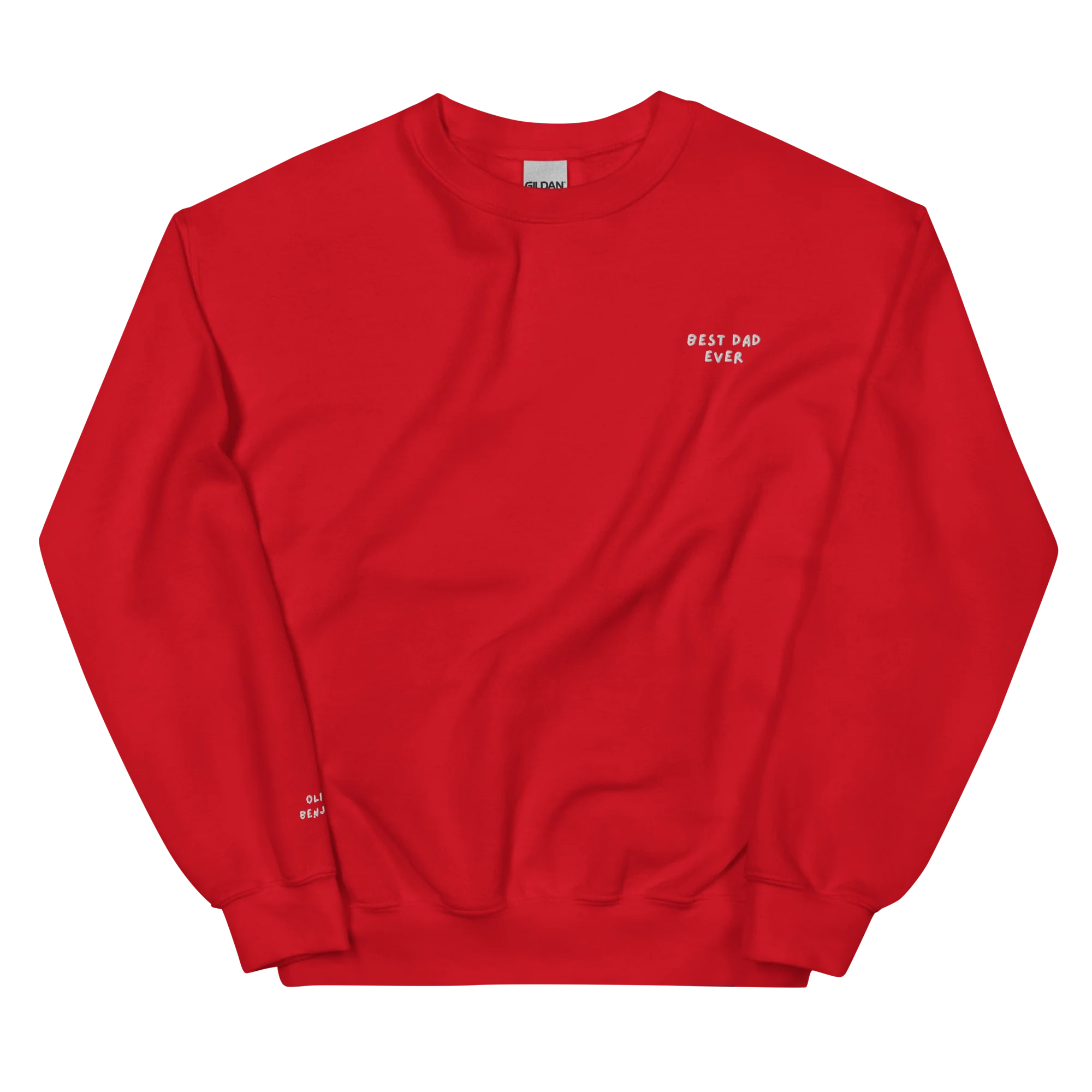 CUSTOM Kids' Names Best Dad Ever Embroidered Sweatshirt - Image 12