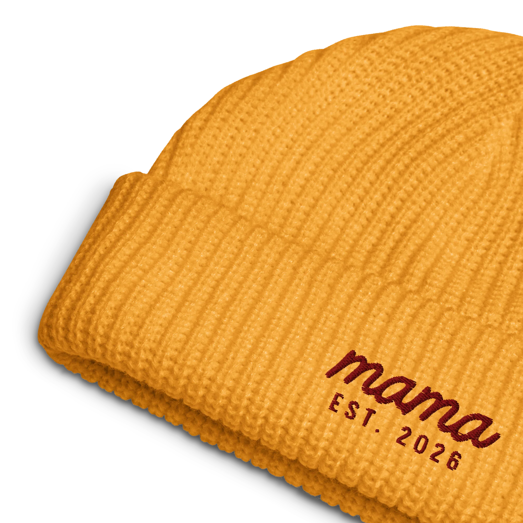 CUSTOM Mama Year Embroidered Cable Beanie - Image 5