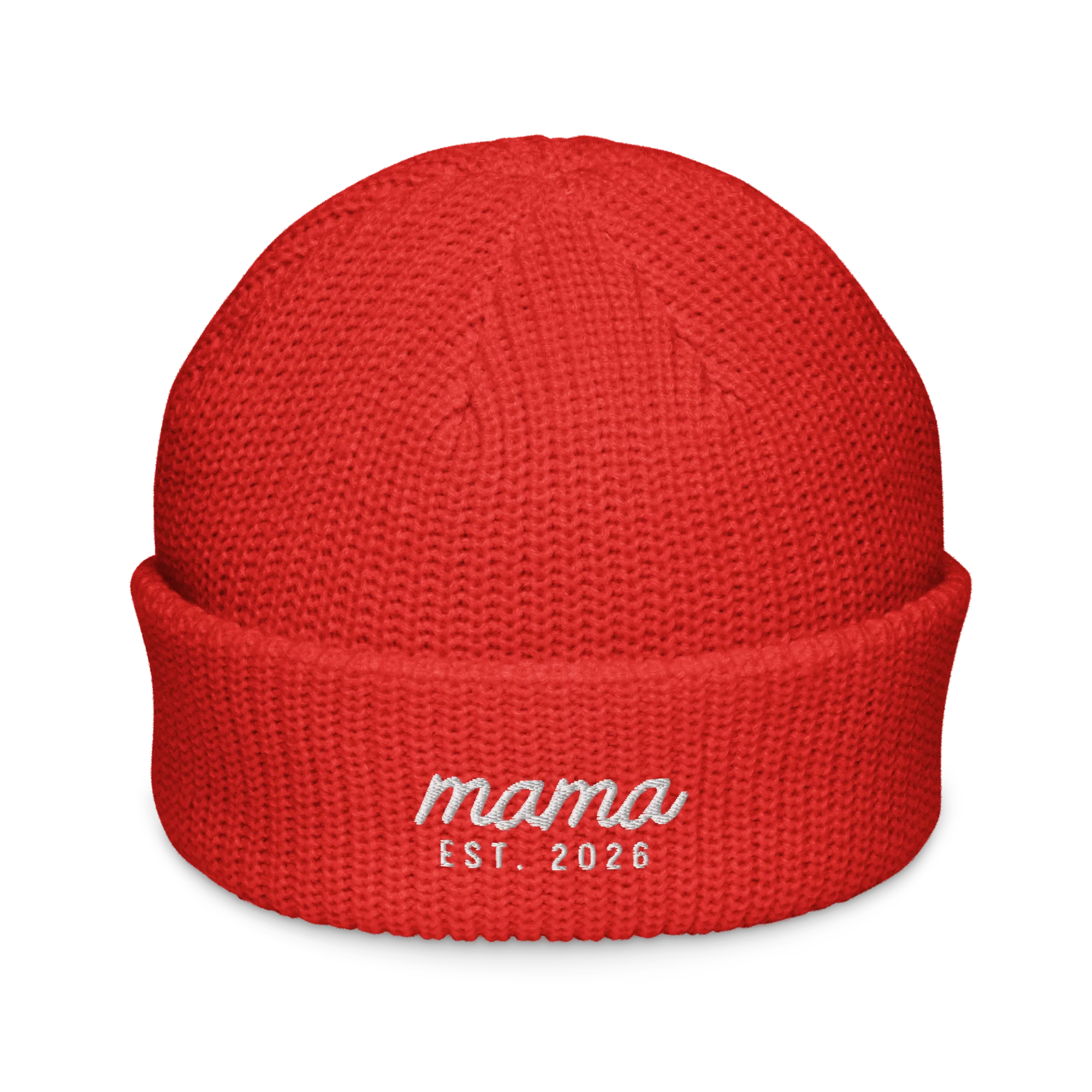 CUSTOM Mama Year Embroidered Cable Beanie - Image 7