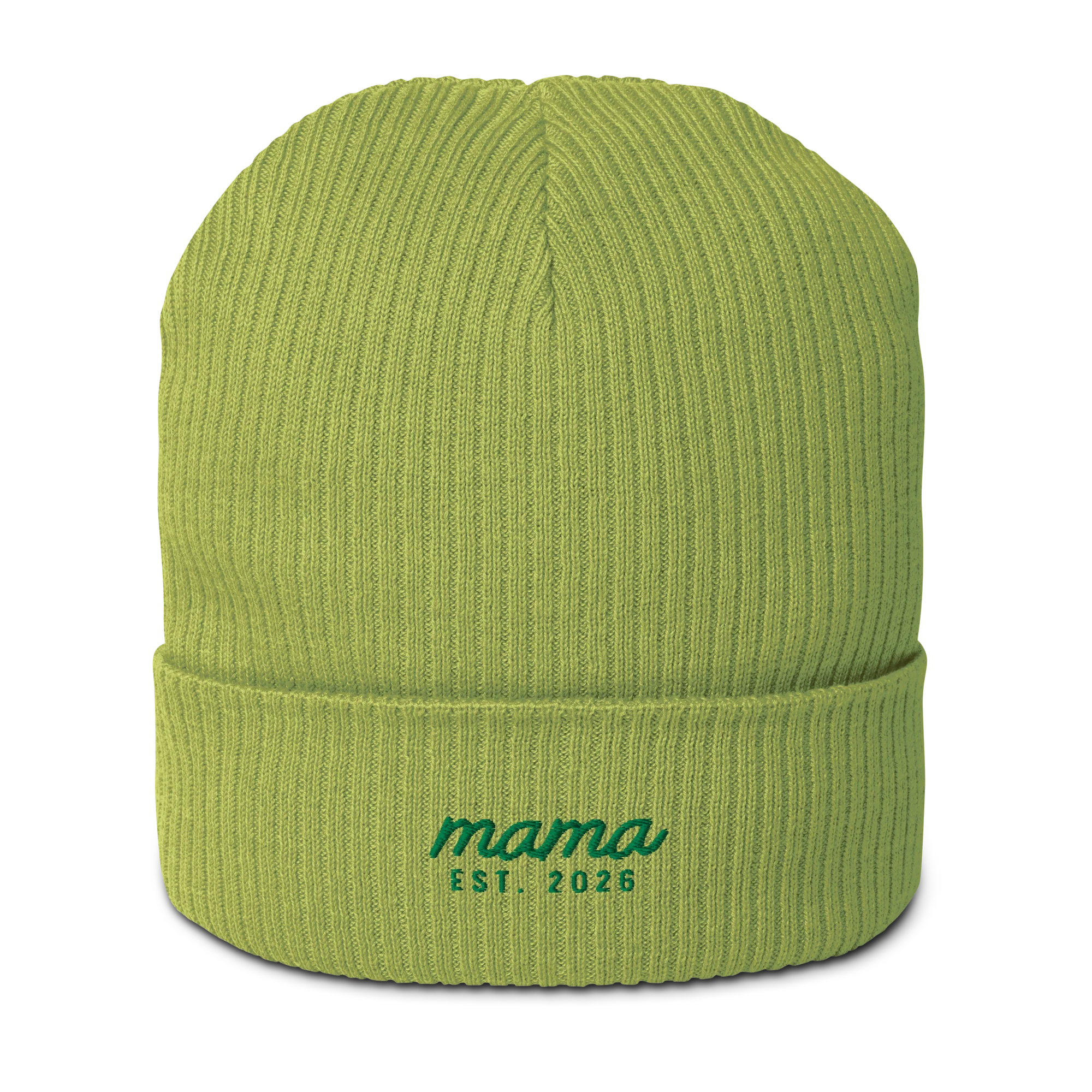 CUSTOM Mama Year Embroidered Organic Ribbed Beanie - Image 3