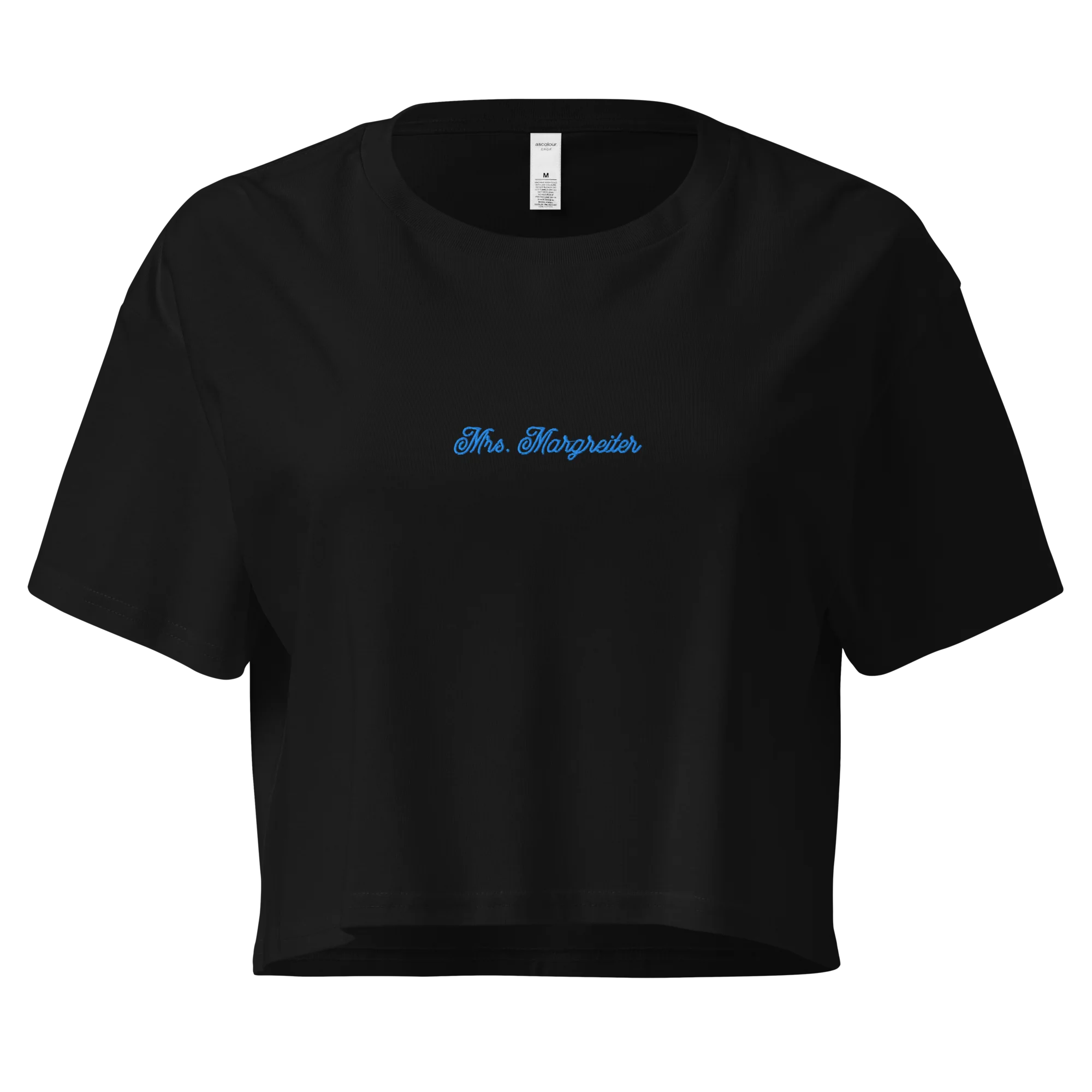 CUSTOM Mrs. Surname Bride Embroidered Crop Tee - Image 5