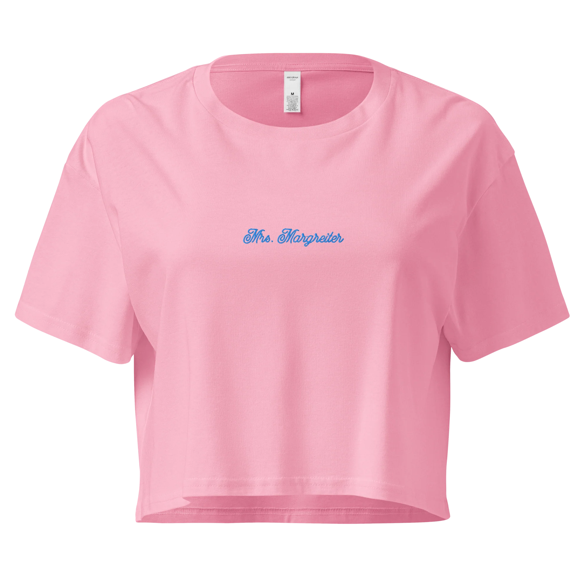 CUSTOM Mrs. Surname Bride Embroidered Crop Tee - Image 7