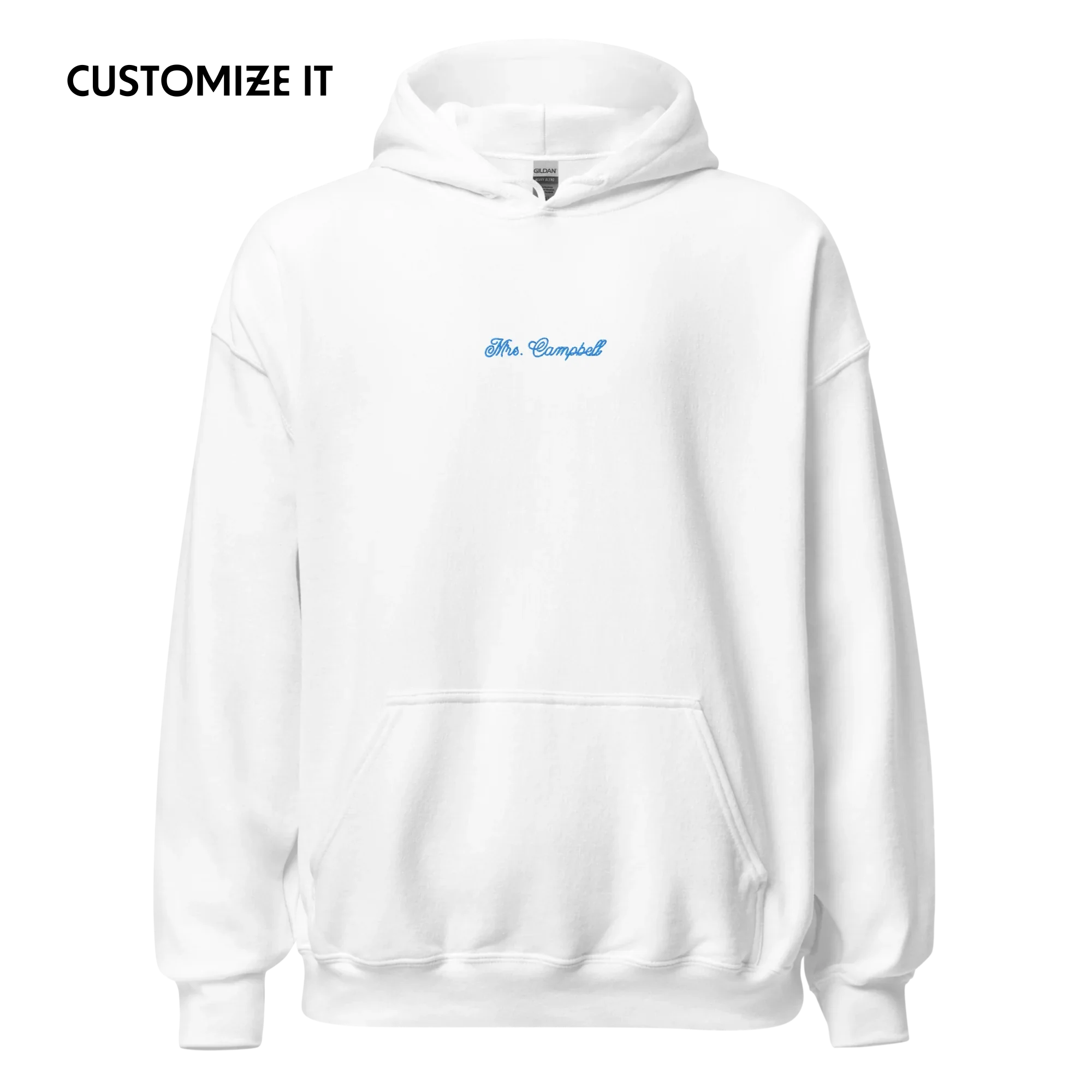 CUSTOM Mrs. Surname Embroidered Bride Hoodie