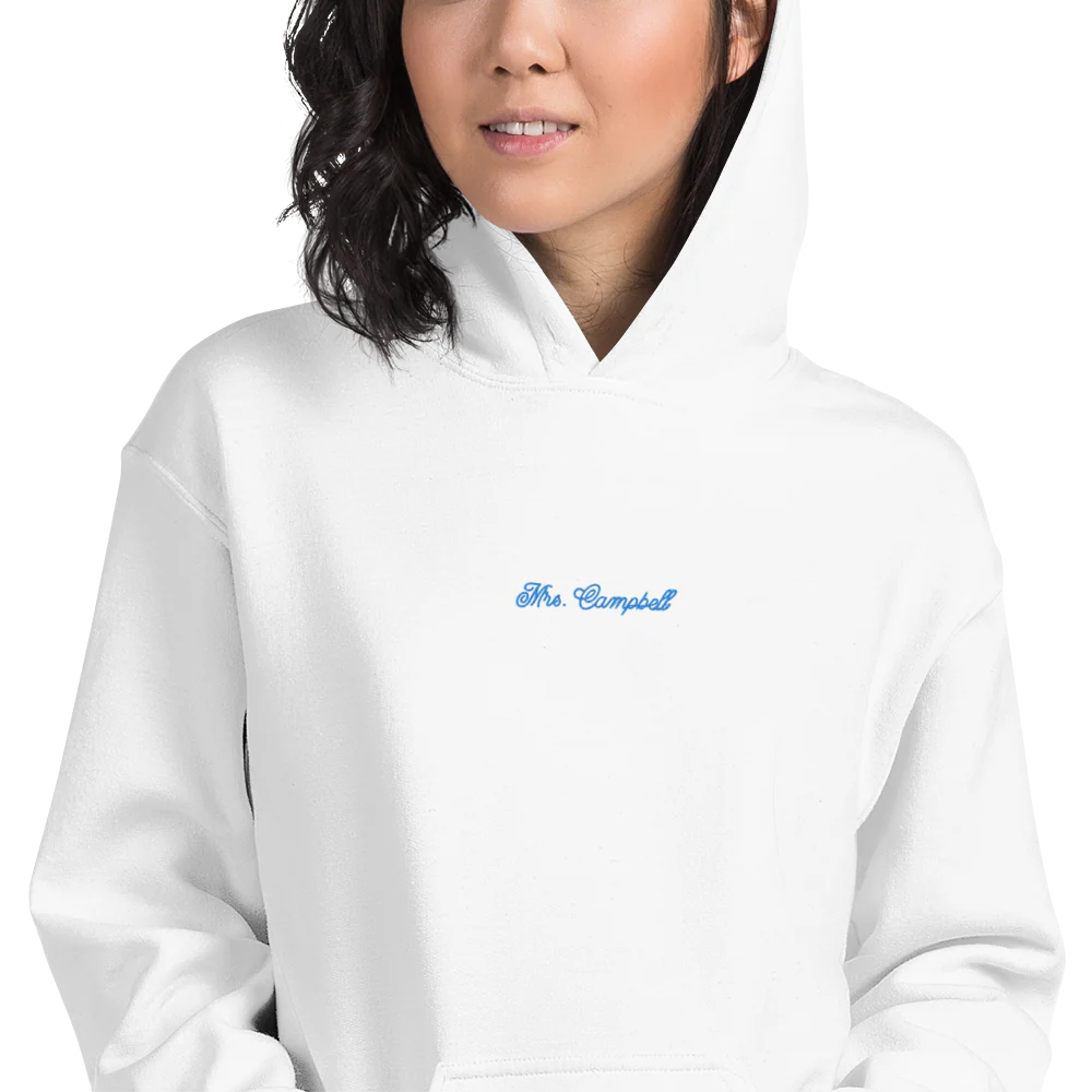 CUSTOM Mrs. Surname Embroidered Bride Hoodie - Image 2