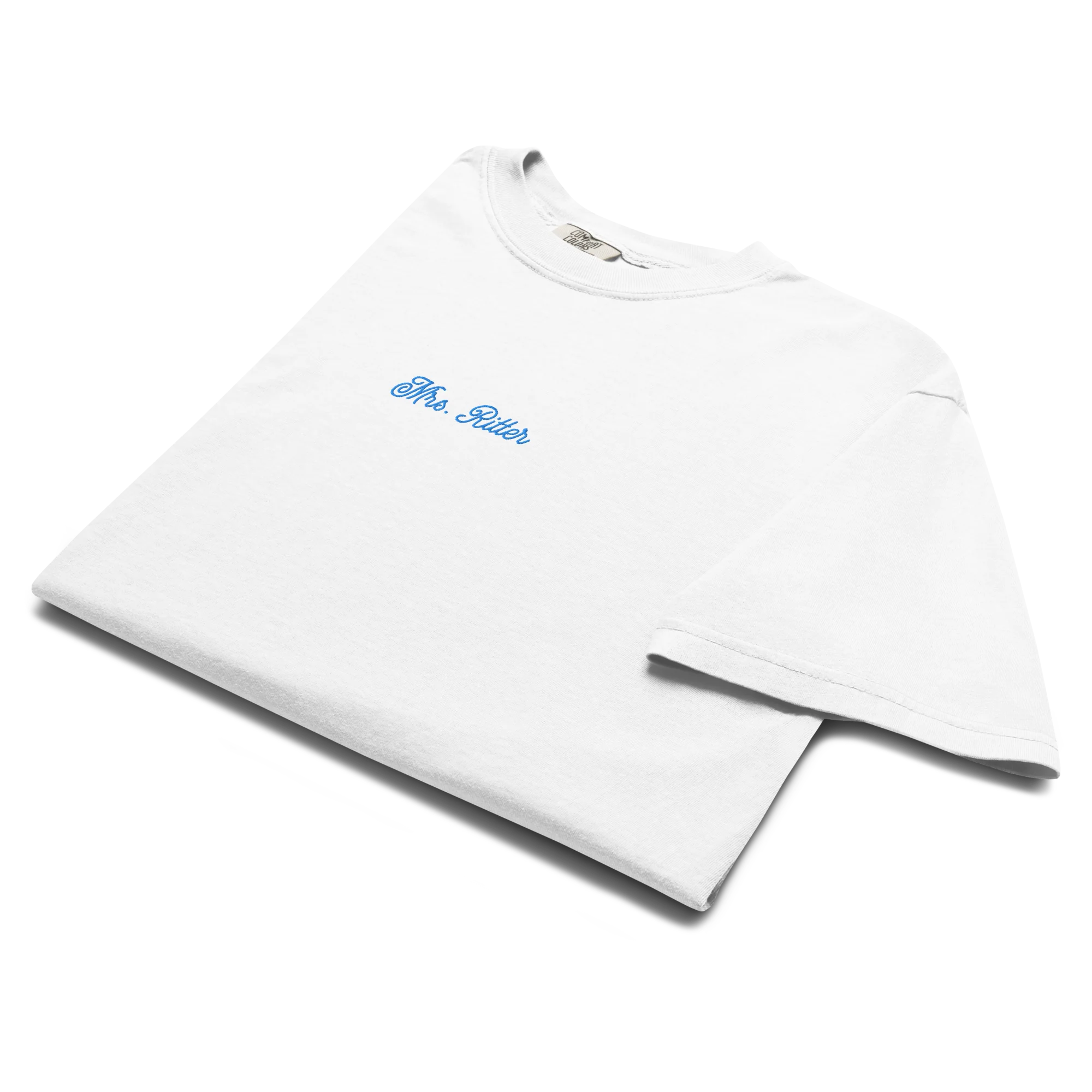 CUSTOM Mrs. Surname Embroidered Bride Classic T-Shirt - Image 3