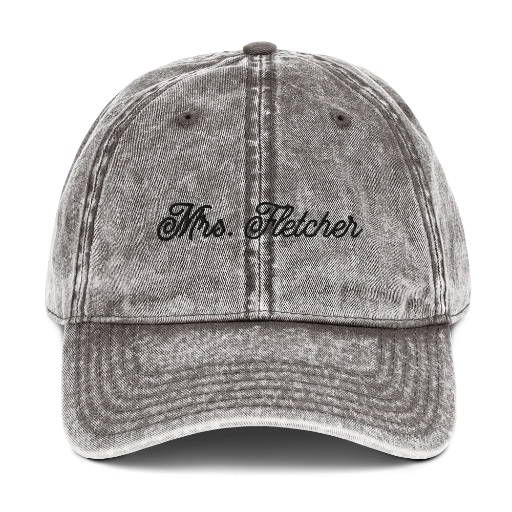 CUSTOM Mrs. Surname Embroidered Bride Vintage Cap - Image 7