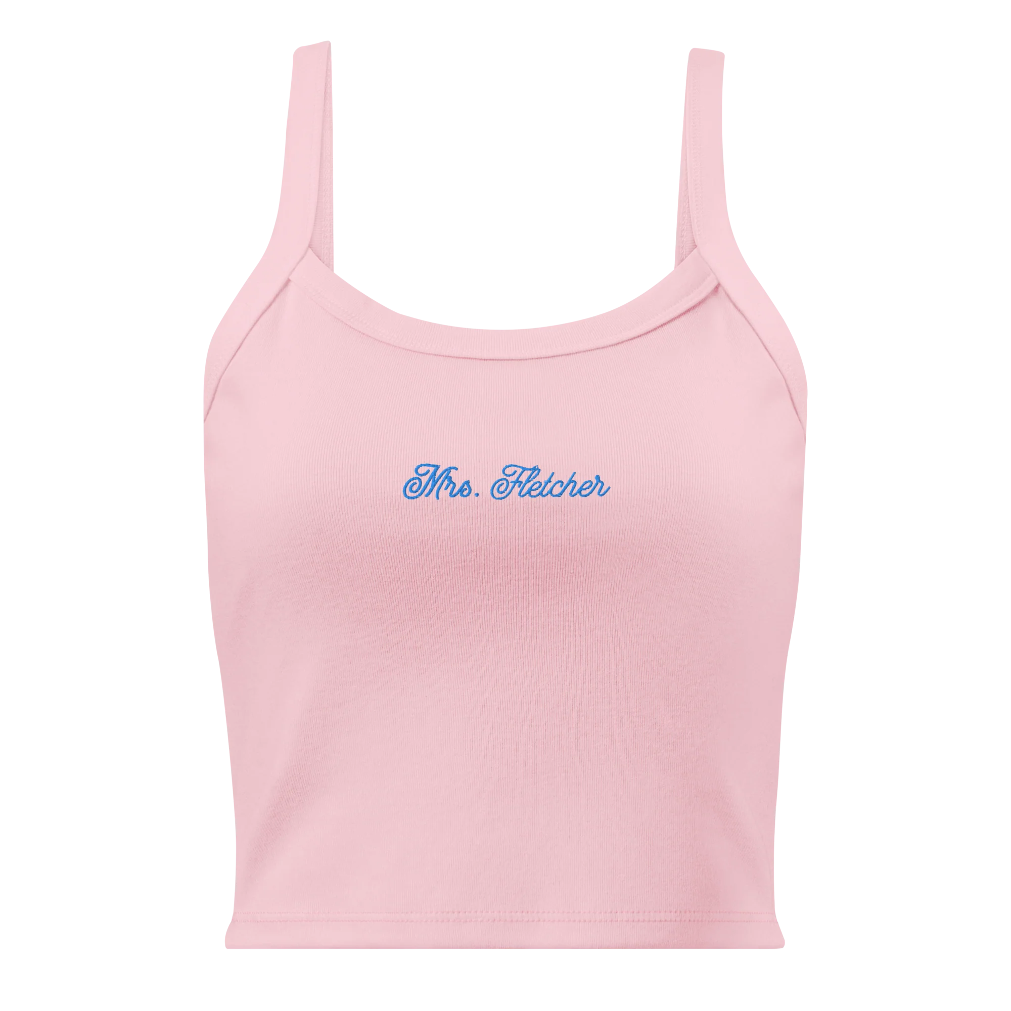 CUSTOM Mrs. Surname Rib Embroidered Bride Tank Top - Image 4