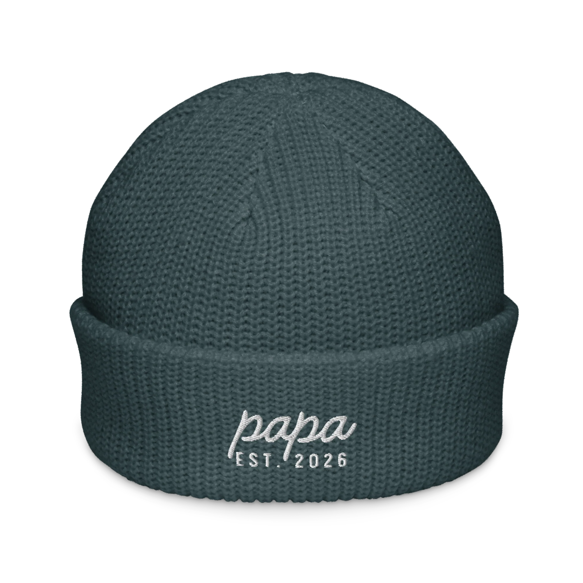 CUSTOM Papa Year Embroidered Cable Beanie - Image 10