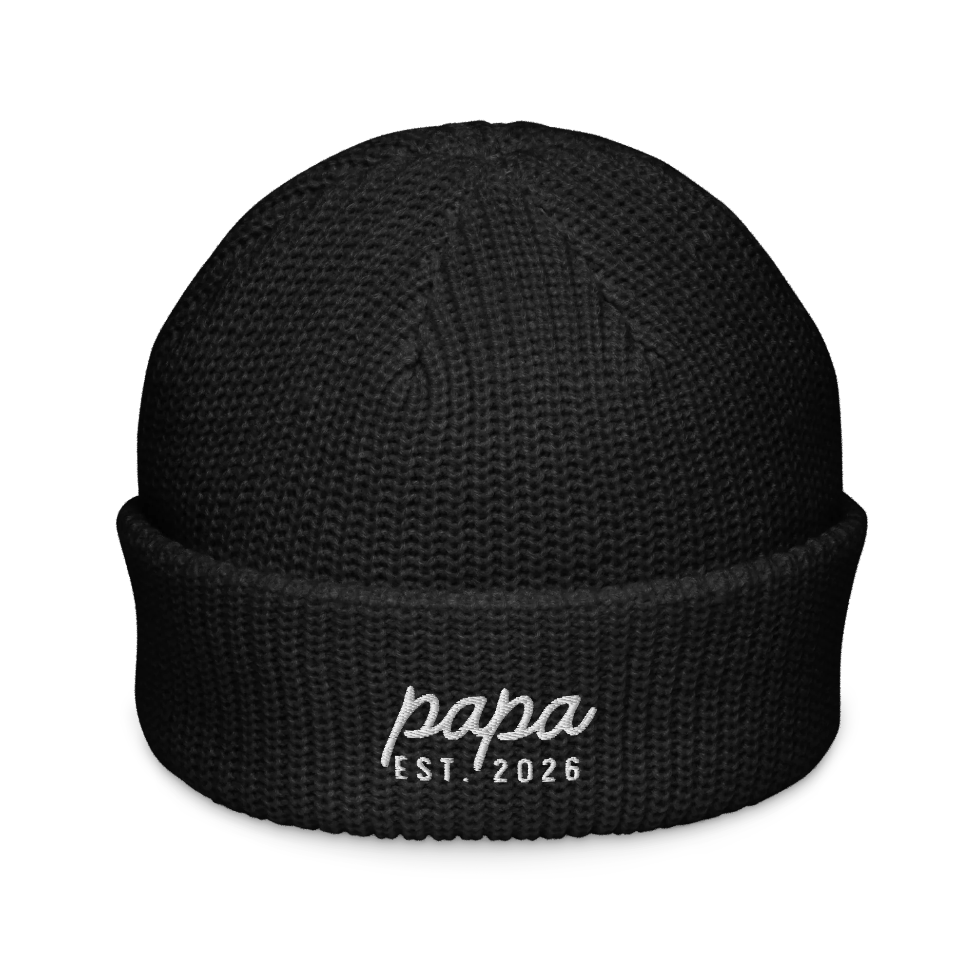CUSTOM Papa Year Embroidered Cable Beanie - Image 11