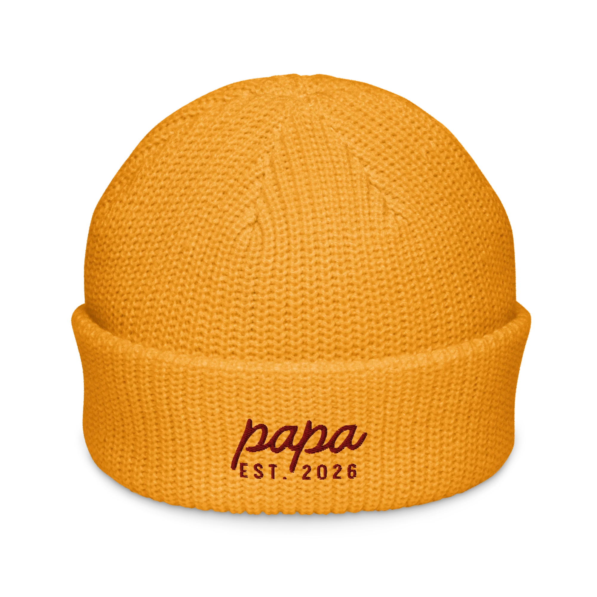 CUSTOM Papa Year Embroidered Cable Beanie - Image 4