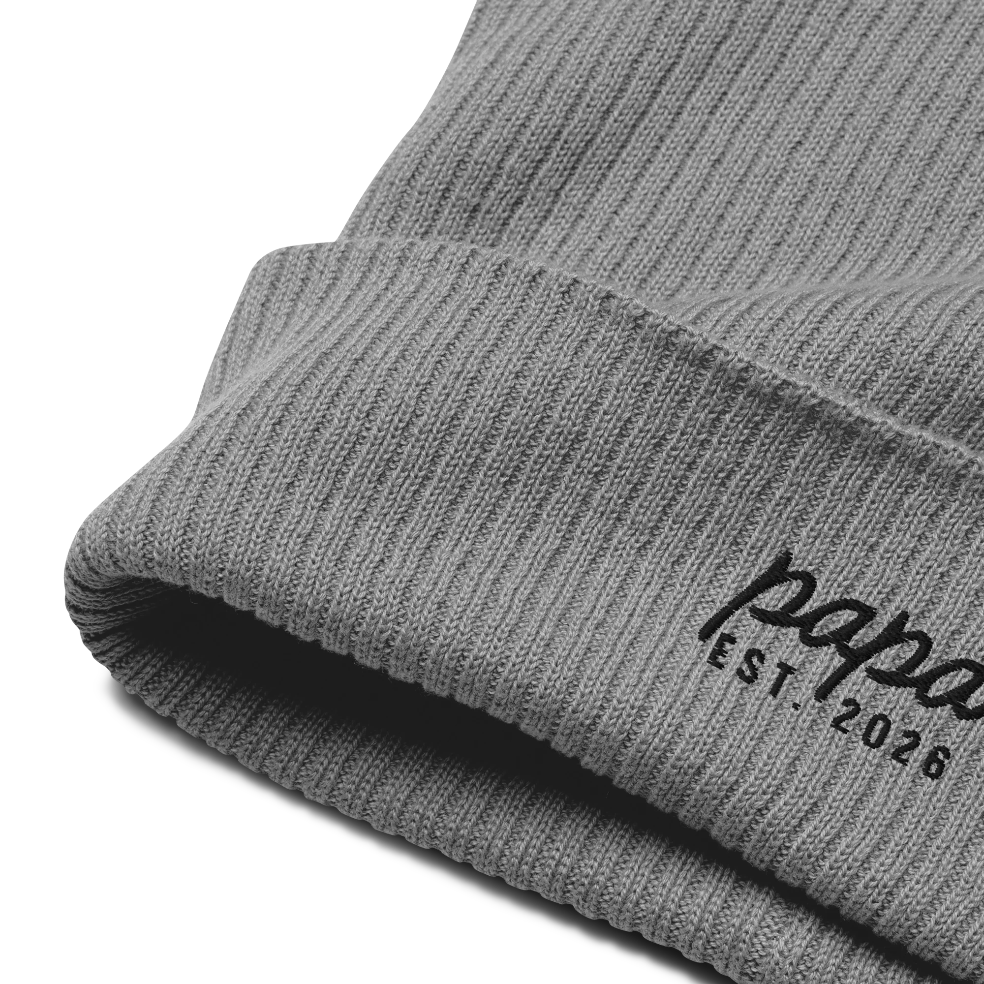 CUSTOM Papa Year Embroidered Organic Ribbed Beanie - Image 7