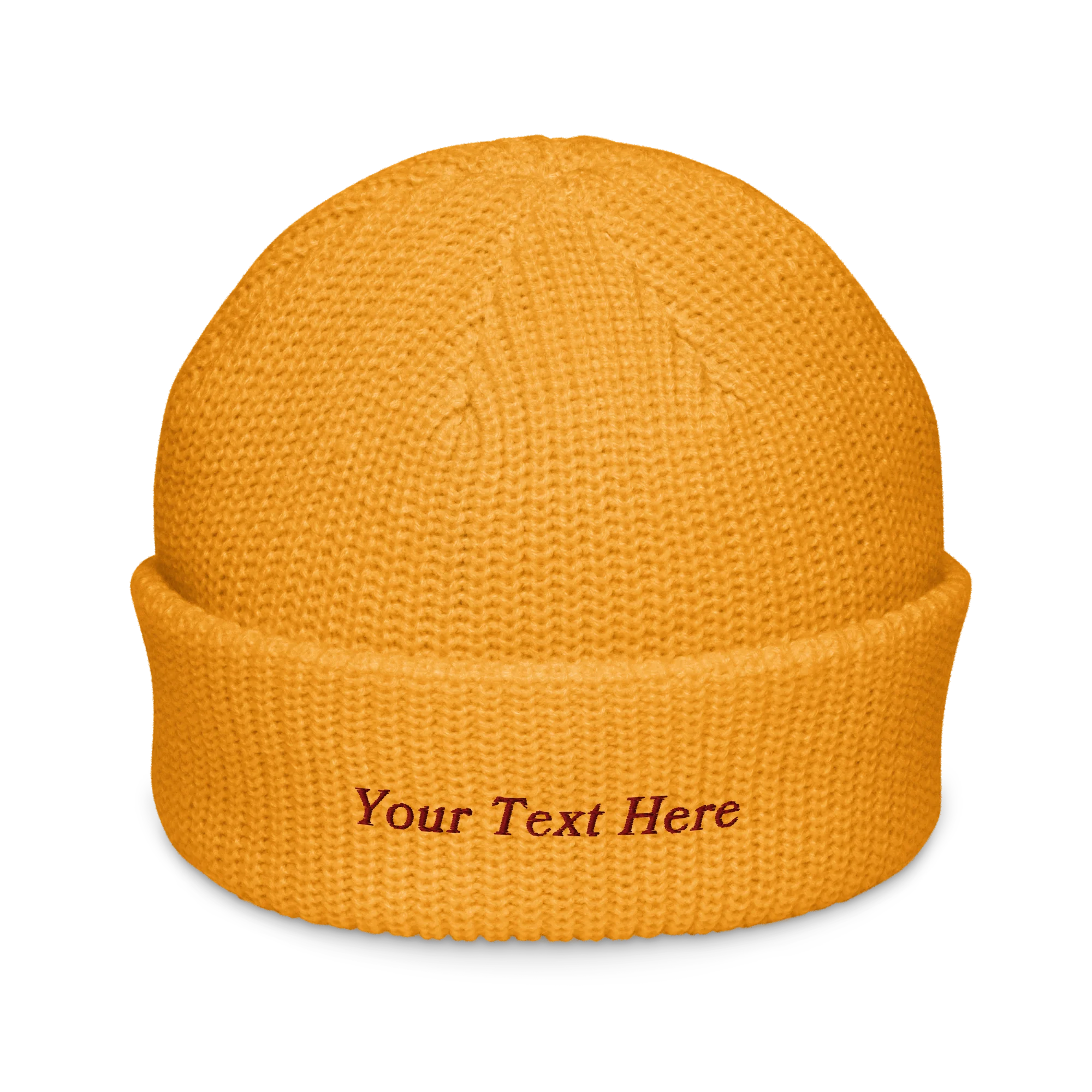 CUSTOM Text Serifed Embroidered Cable Beanie - Image 11