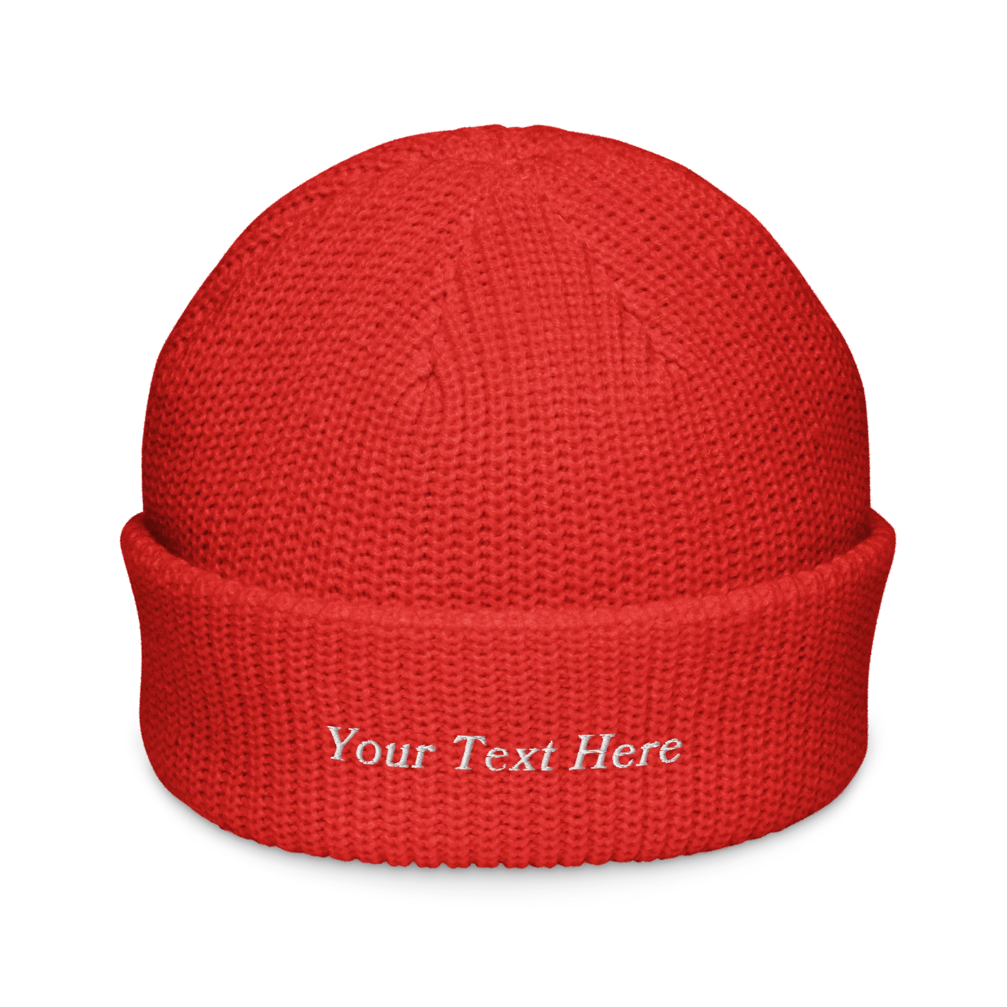 CUSTOM Text Serifed Embroidered Cable Beanie - Image 12