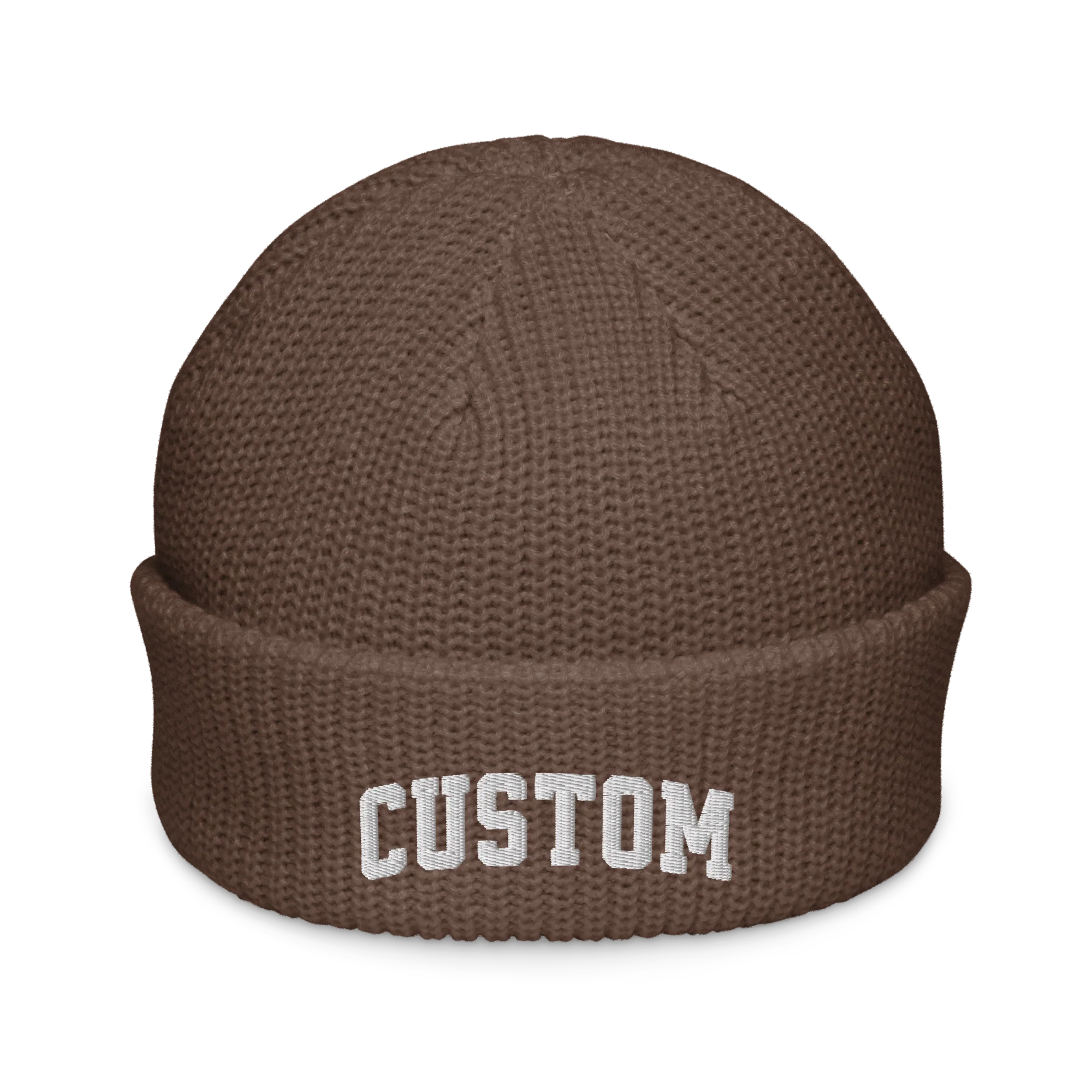 CUSTOM Text Varsity Embroidered Cable Beanie - Image 10