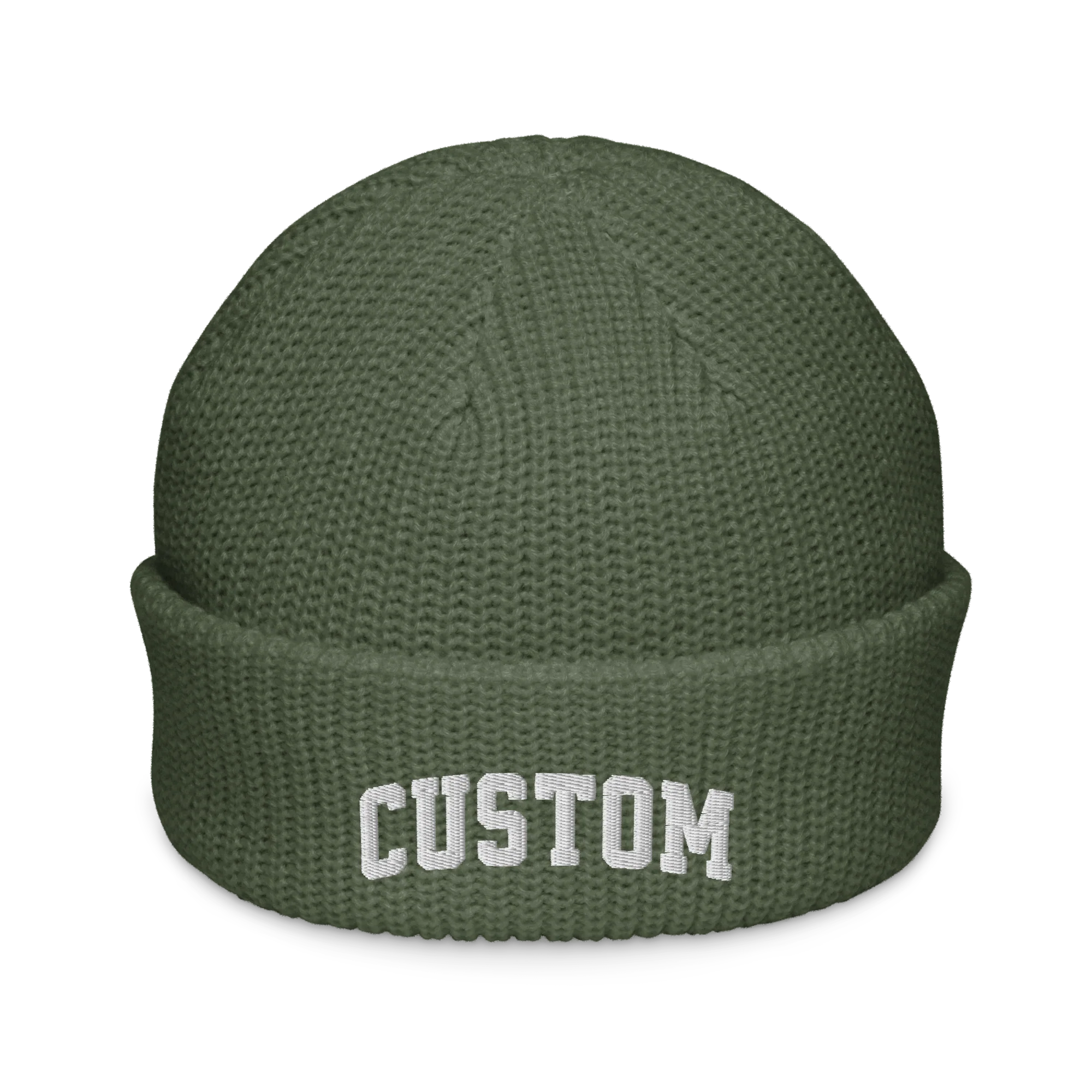 CUSTOM Text Varsity Embroidered Cable Beanie - Image 13