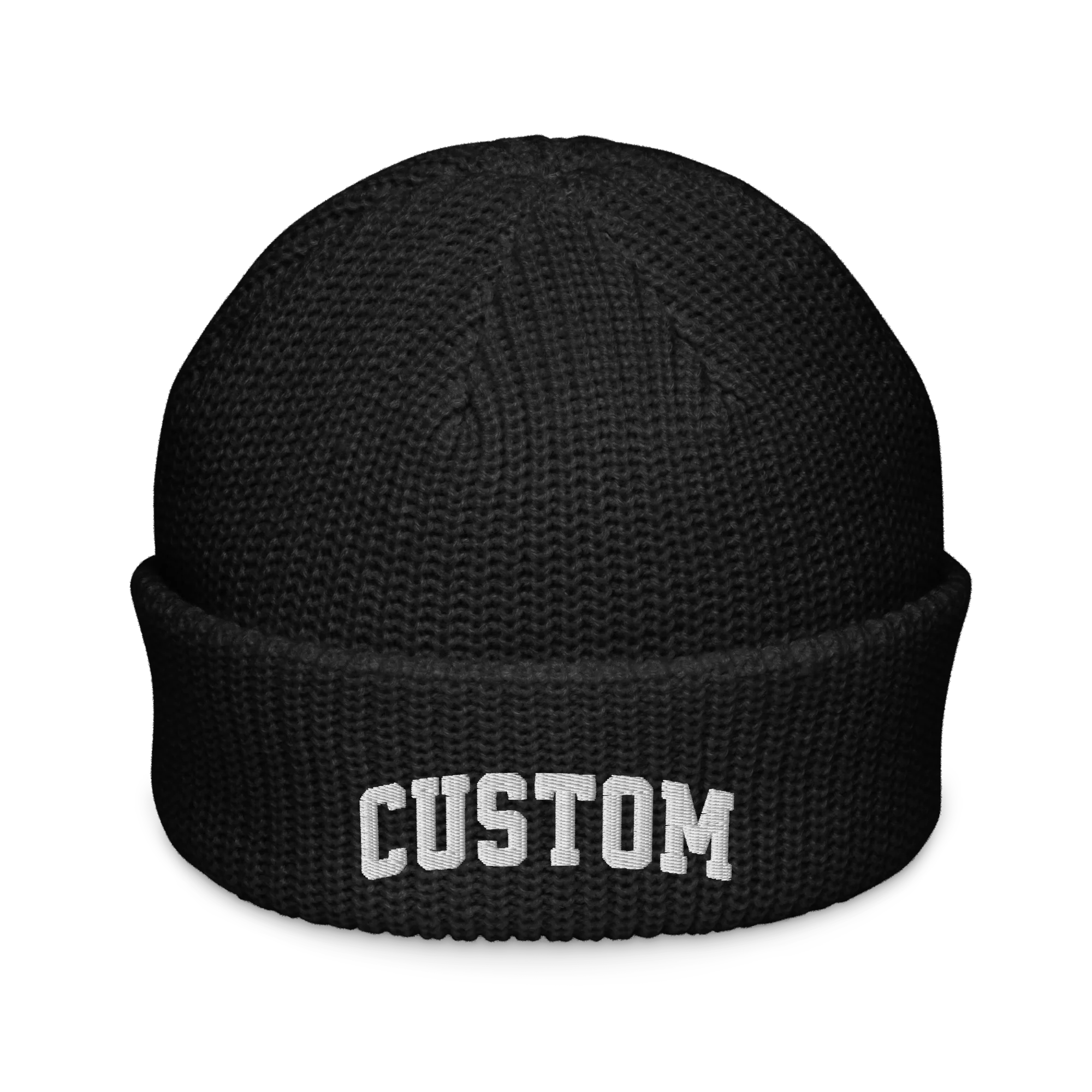 CUSTOM Text Varsity Embroidered Cable Beanie - Image 14
