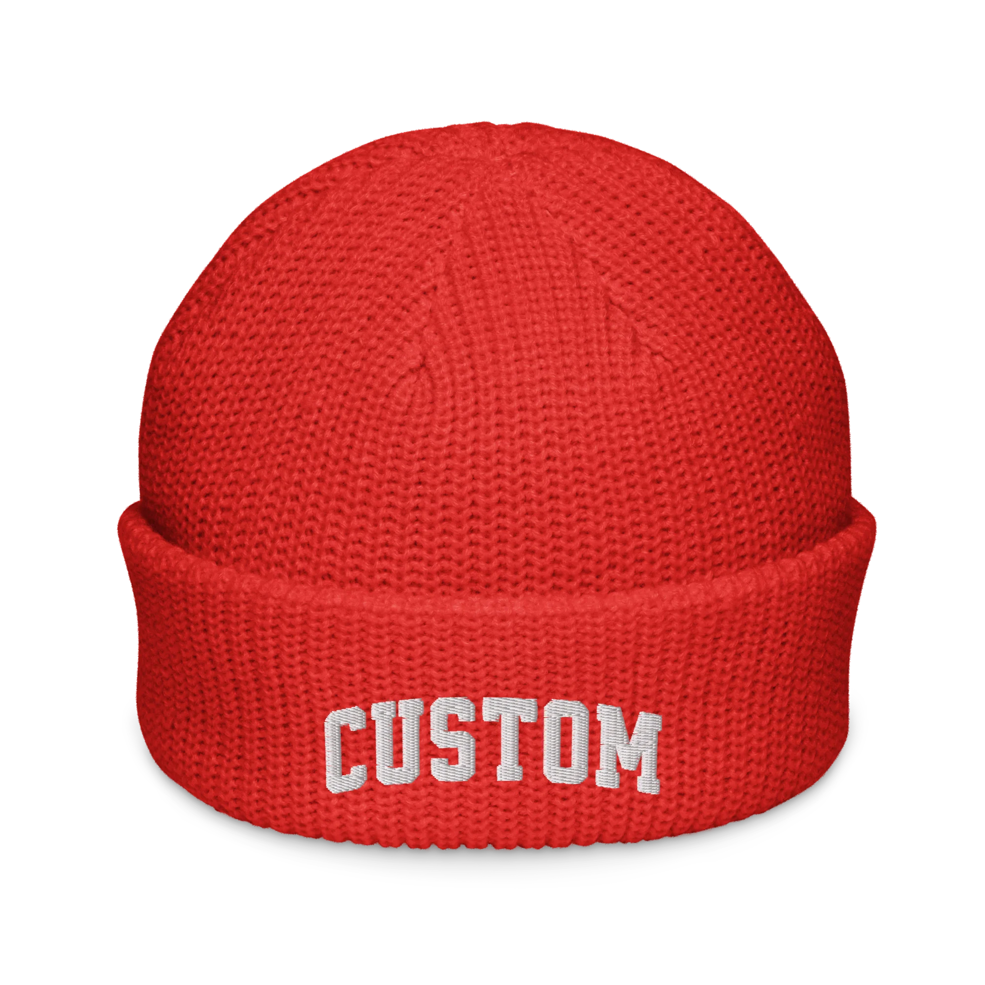 CUSTOM Text Varsity Embroidered Cable Beanie - Image 9