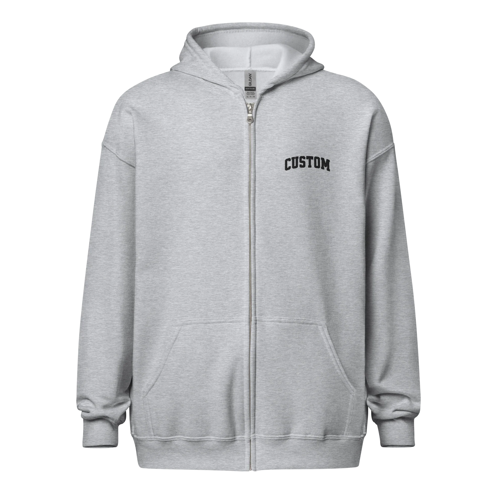 CUSTOM Varsity Font Embroidered Zip-Up Hoodie - Image 7