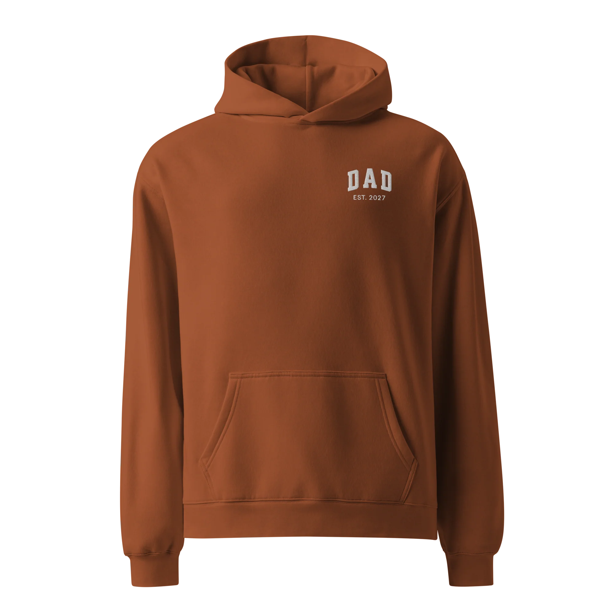 CUSTOM YEAR Dad Father Embroidered Premium Oversized Hoodie - Image 10